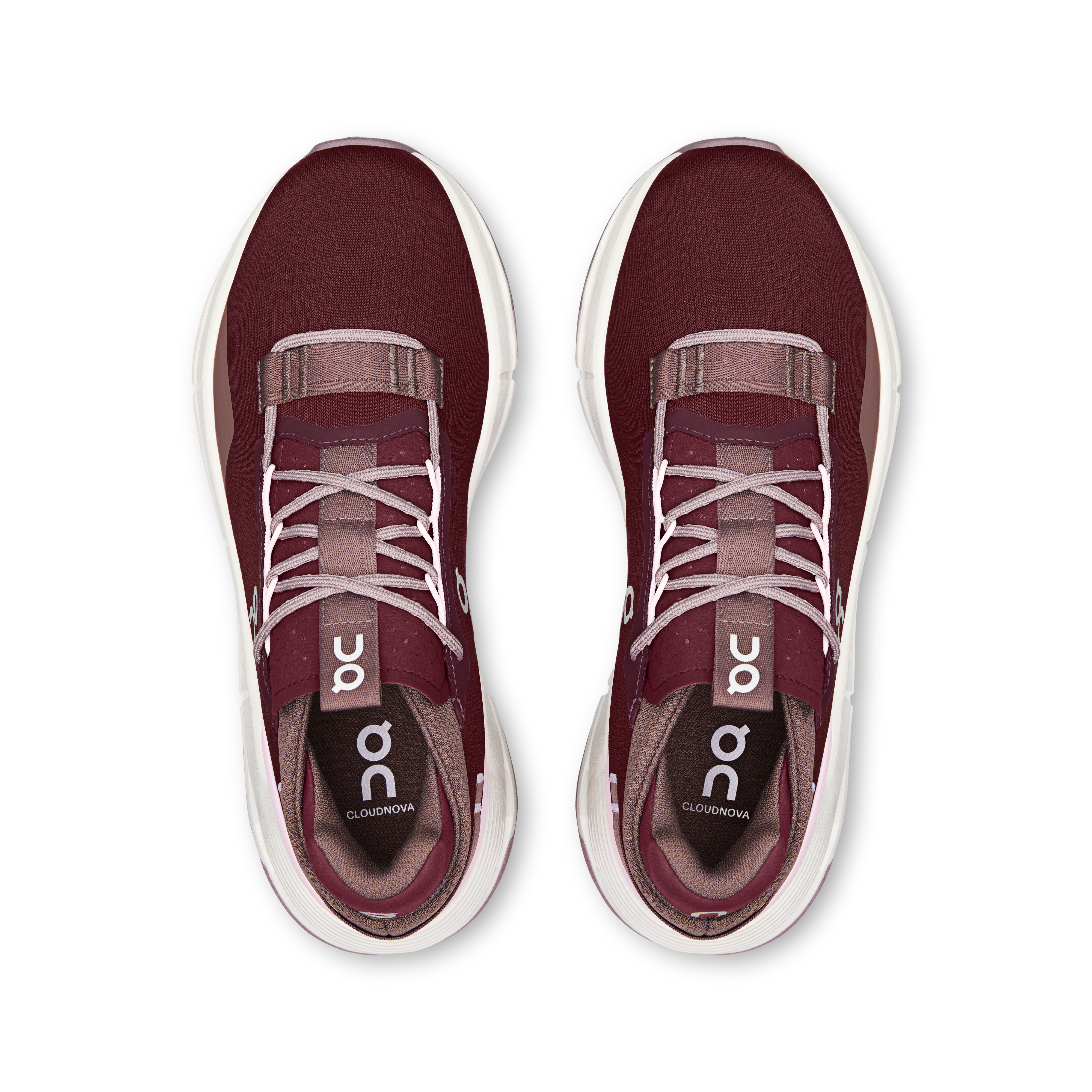 On Cloudnova 2 Maroon & Peony Damen Aktiver Lebensstil Schuhe