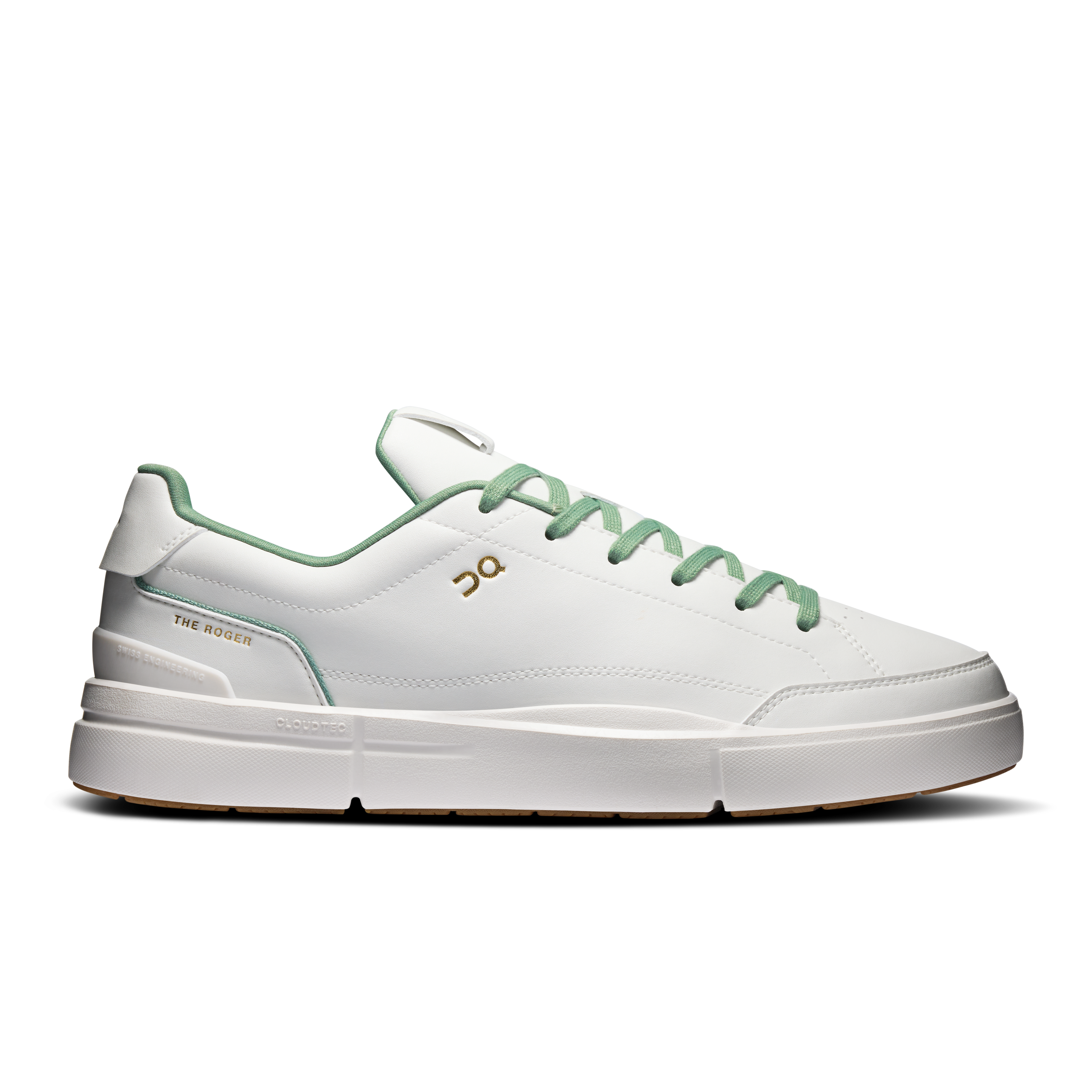 On THE ROGER Centre Court Ivory & Fern Men – All-day Shoes