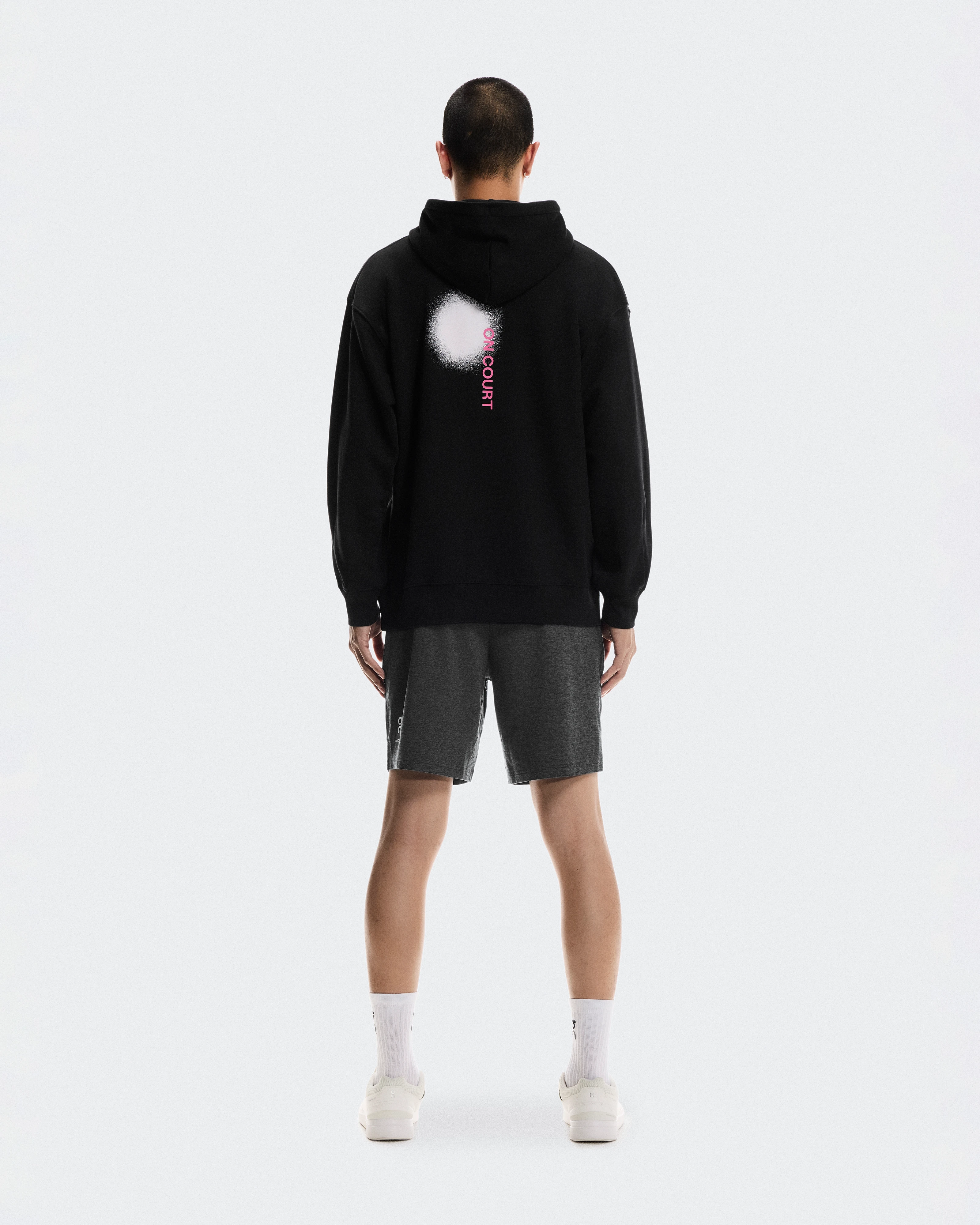 On Club Hoodie Smash Black & Orchid Herren Hoodies & Sweatshirts