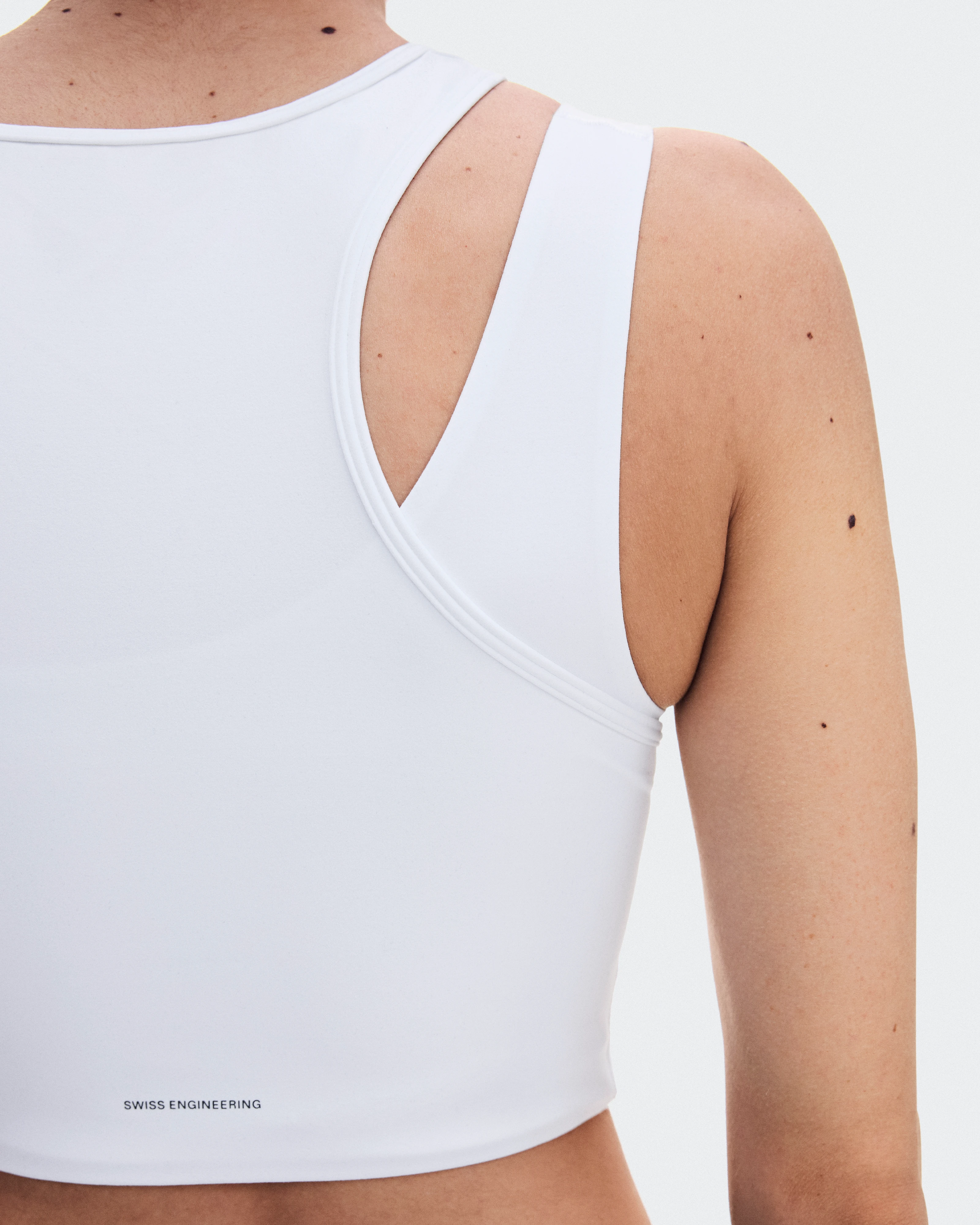 On Studio Asymmetric Crop White Women Tops and t-shirts