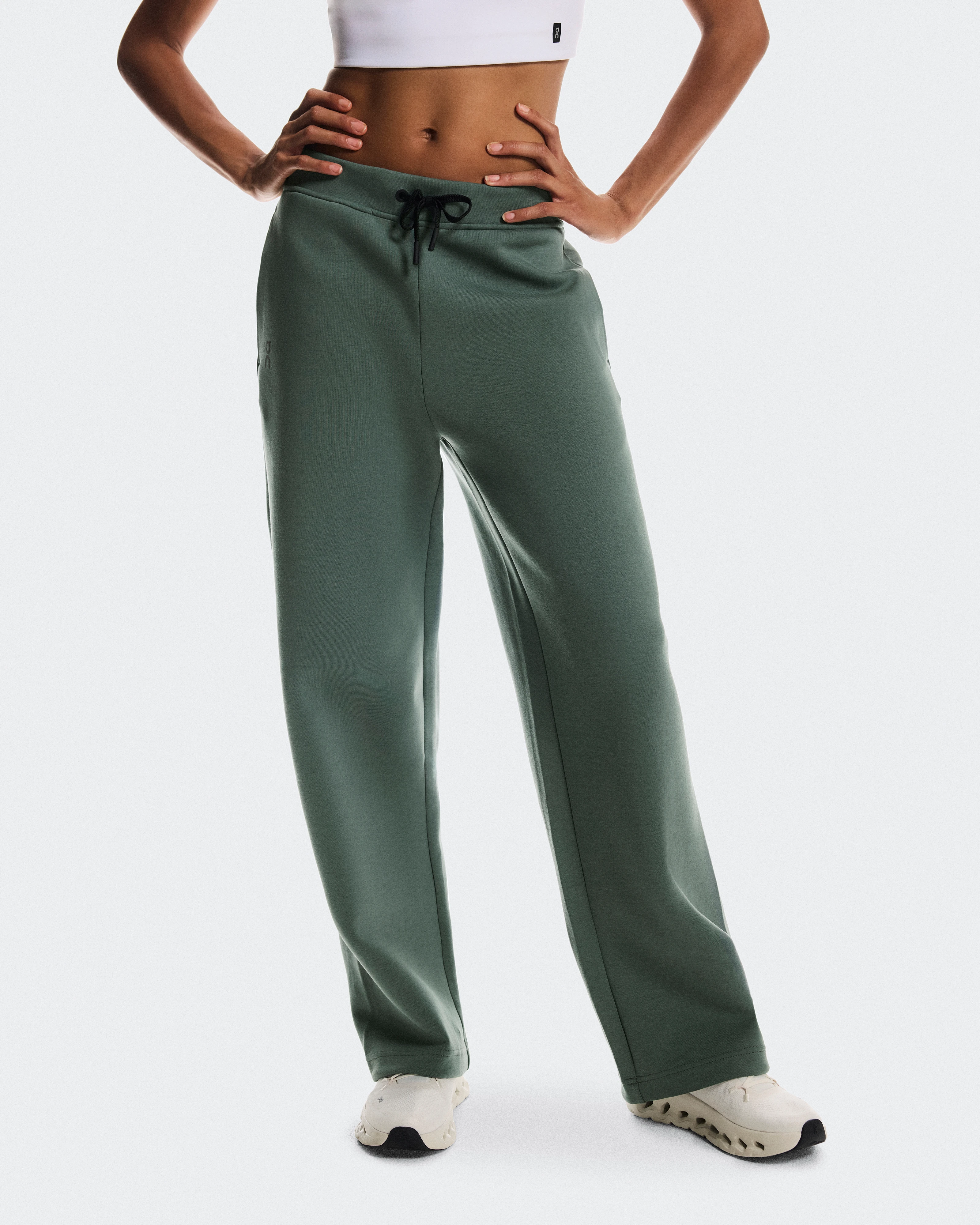 On Focus Tech Sweatpants Olive Feminino Calças