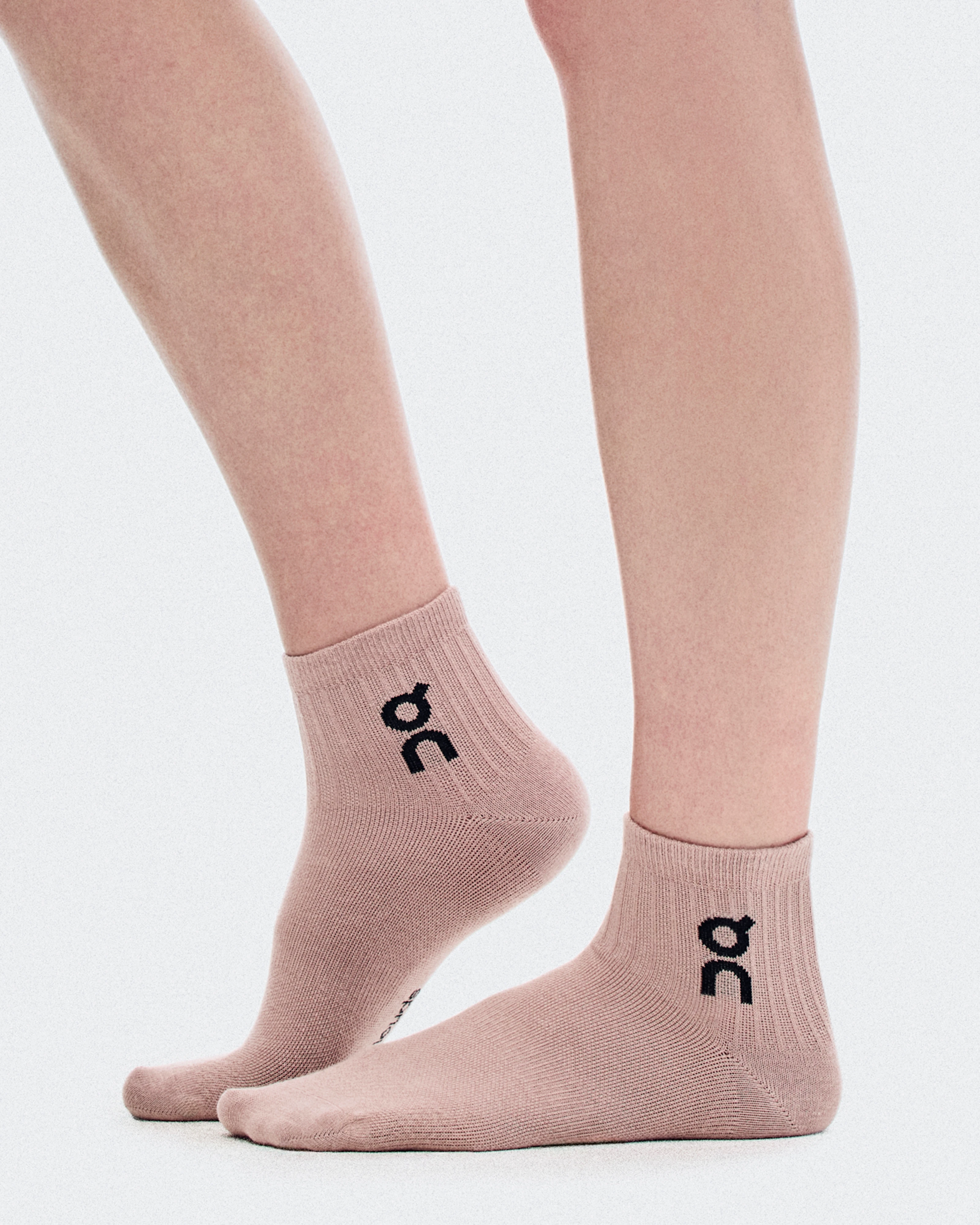 On Logo Sock Mid 3P Sherbet & Rhodonite Unisex Calcetines