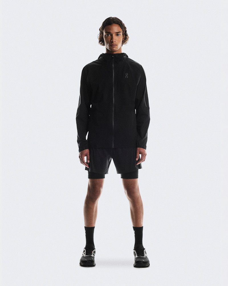 On Men's Performance Jacket Waterproof in Black, Size: XXL, Polyester/Polyamide