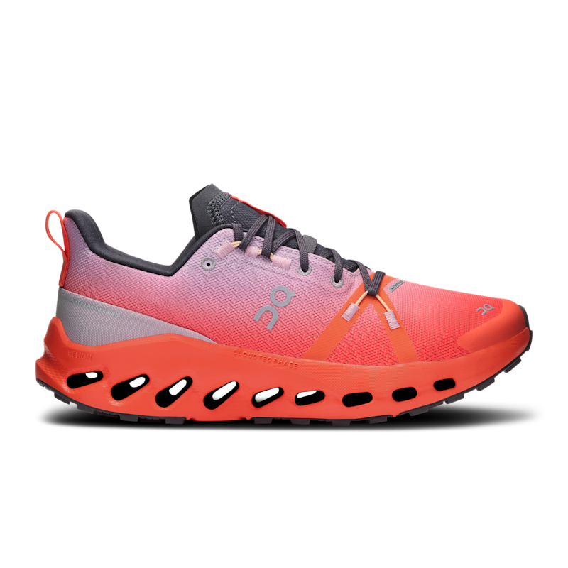On Cloudsurfer Trail Waterproof Scarpa Running per Donna in Mauve/Flame, Taglia: 38.5, Polyester Tpu ️