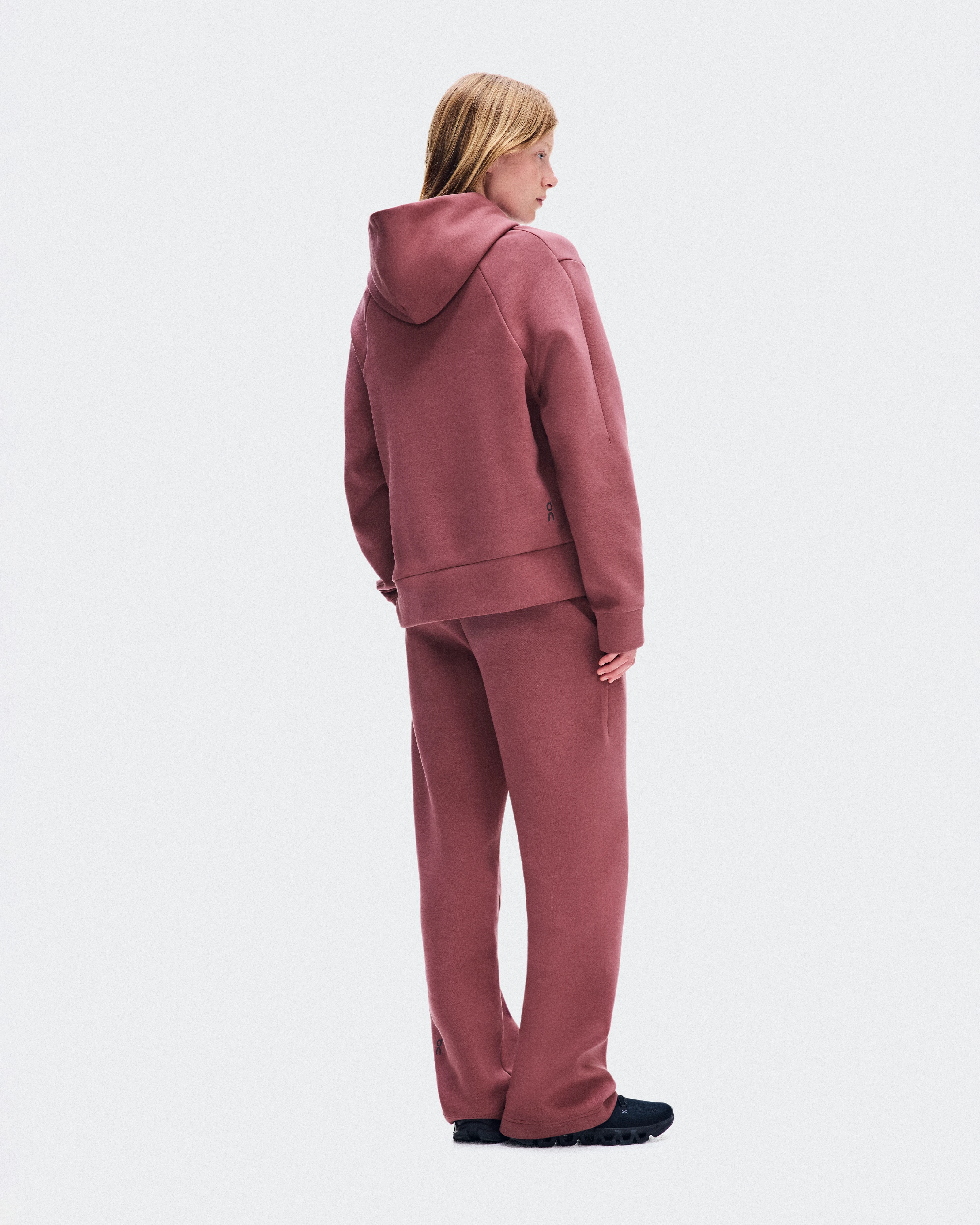 On Focus Tech Hoodie Barberry Donna Felpe