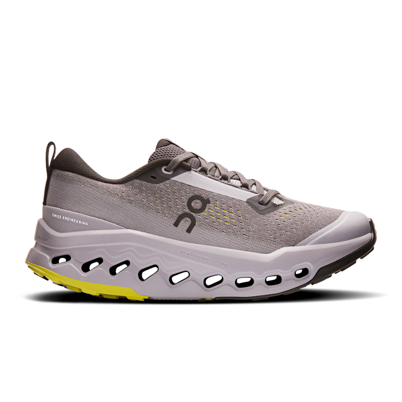 On Women's Cloudsurfer Trail 2 Running Shoe in Iron/Lilac, Size: 8, Recycled Polyester