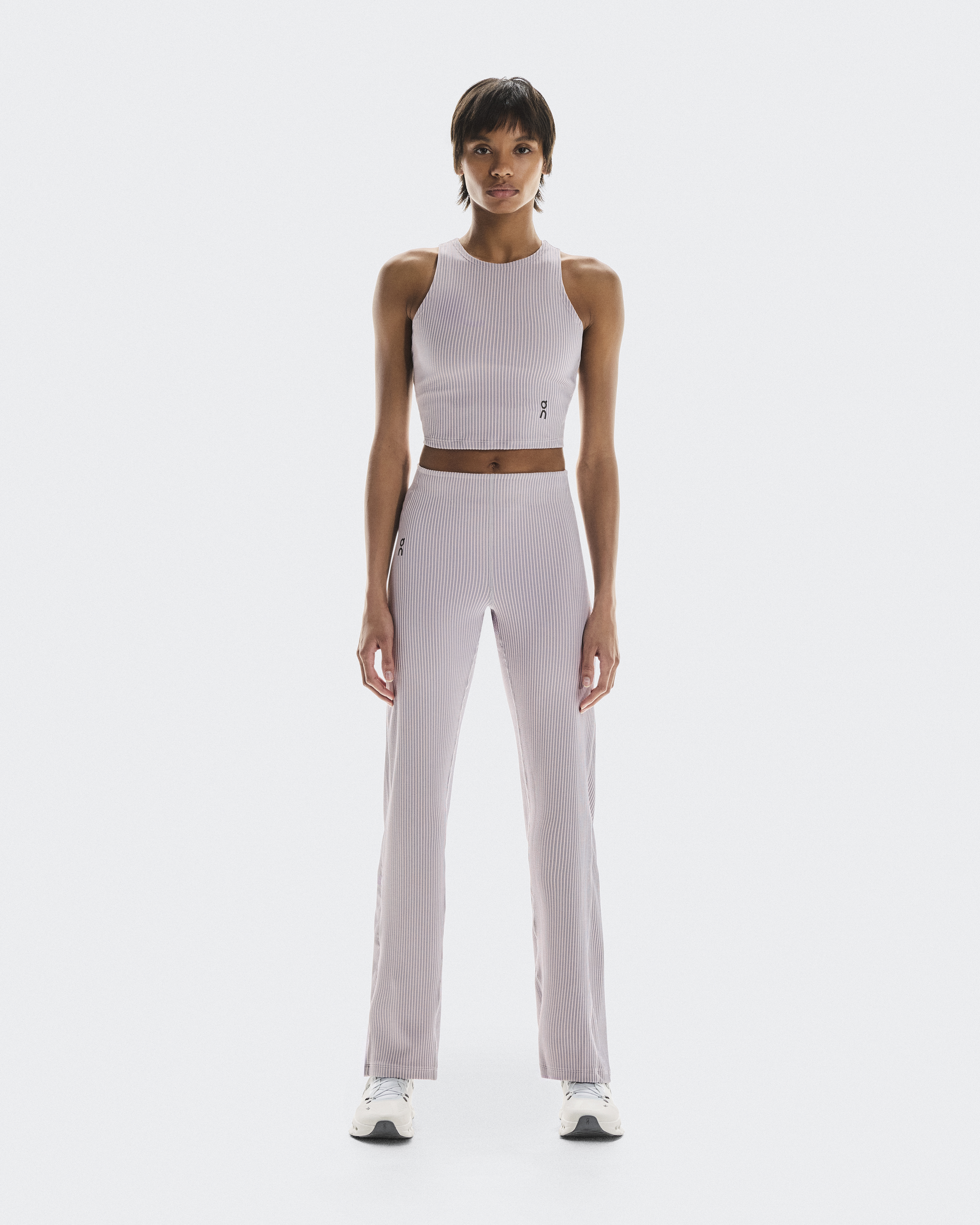 On Women's All-Day Ribbed Crop Shirt in Orchid/Lilac, Size: Medium, Polyester