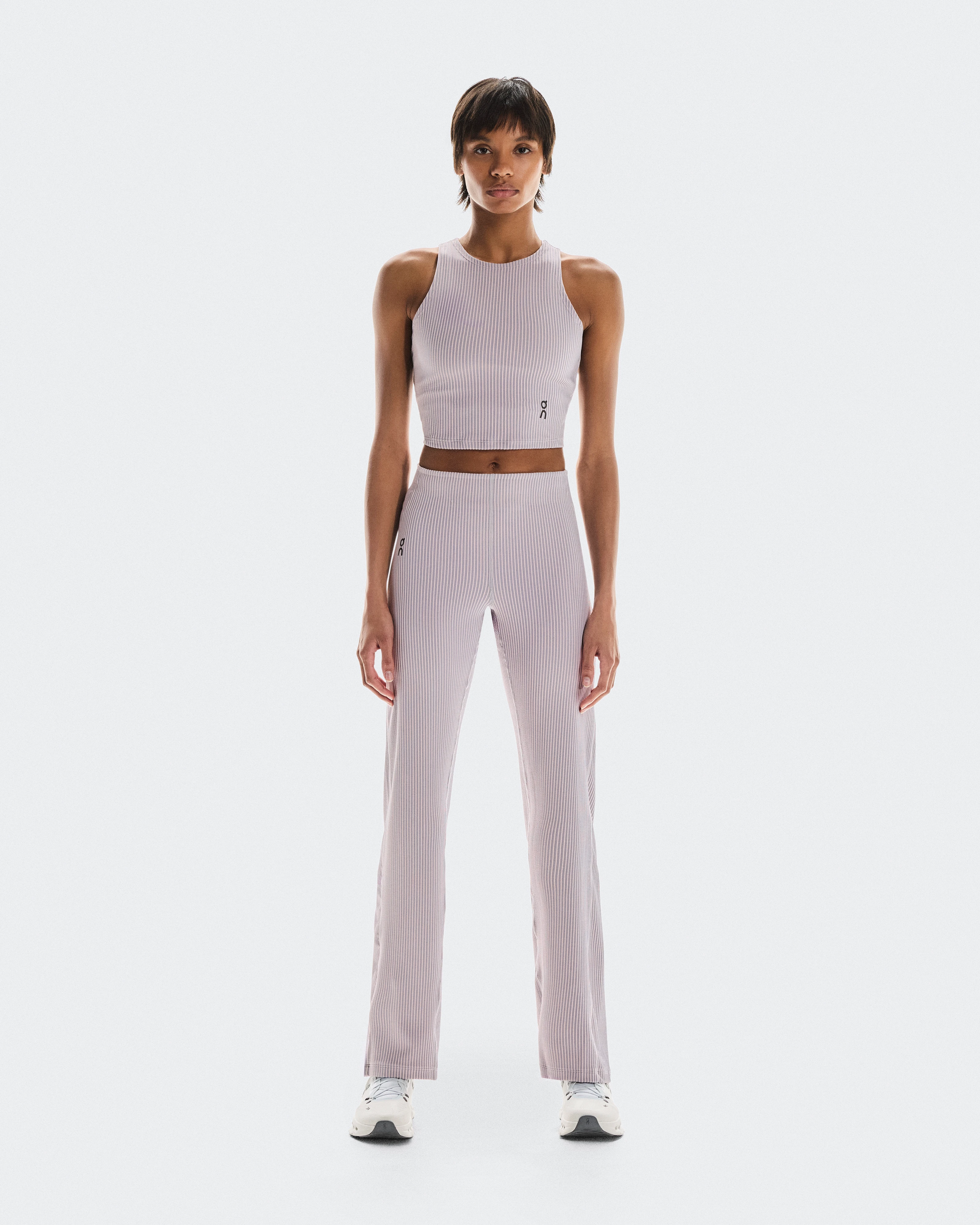 On All-Day Ribbed Crop Orchid & Lilac Women Tops and t-shirts