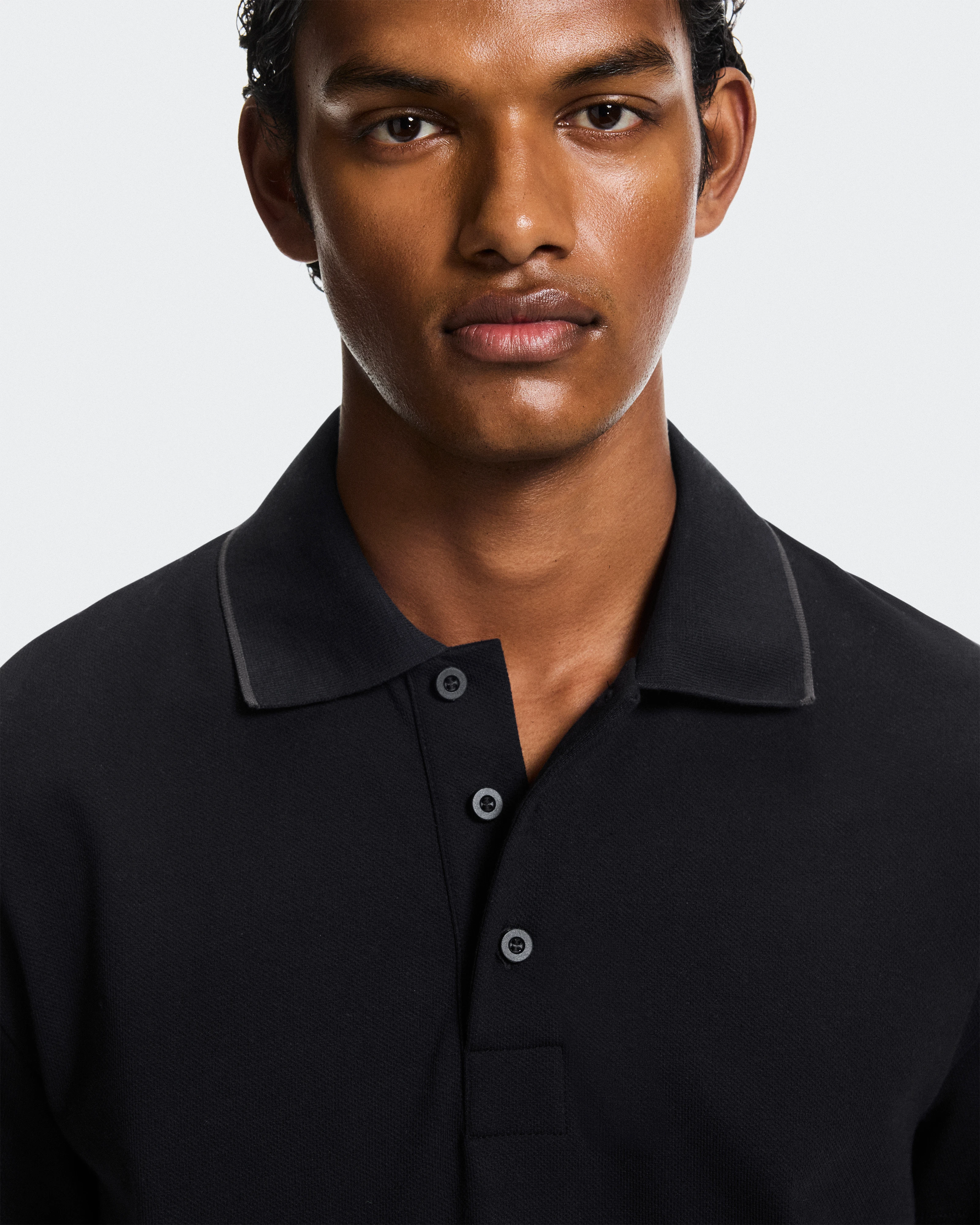 On Courtside Polo Black & Eclipse Men Tops and t-shirts