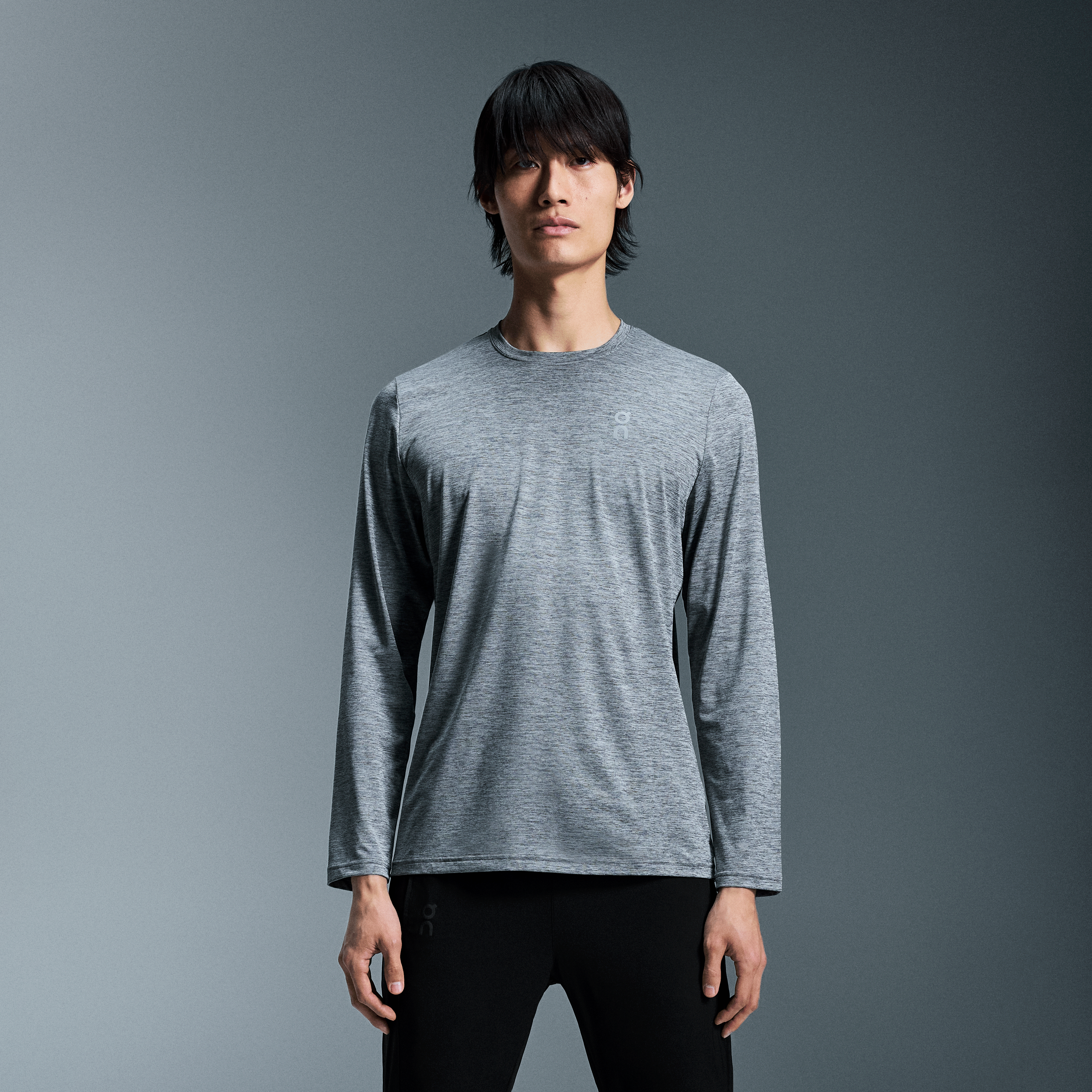 Core Long-T Long-Sleeve Shirt in Heather Gray