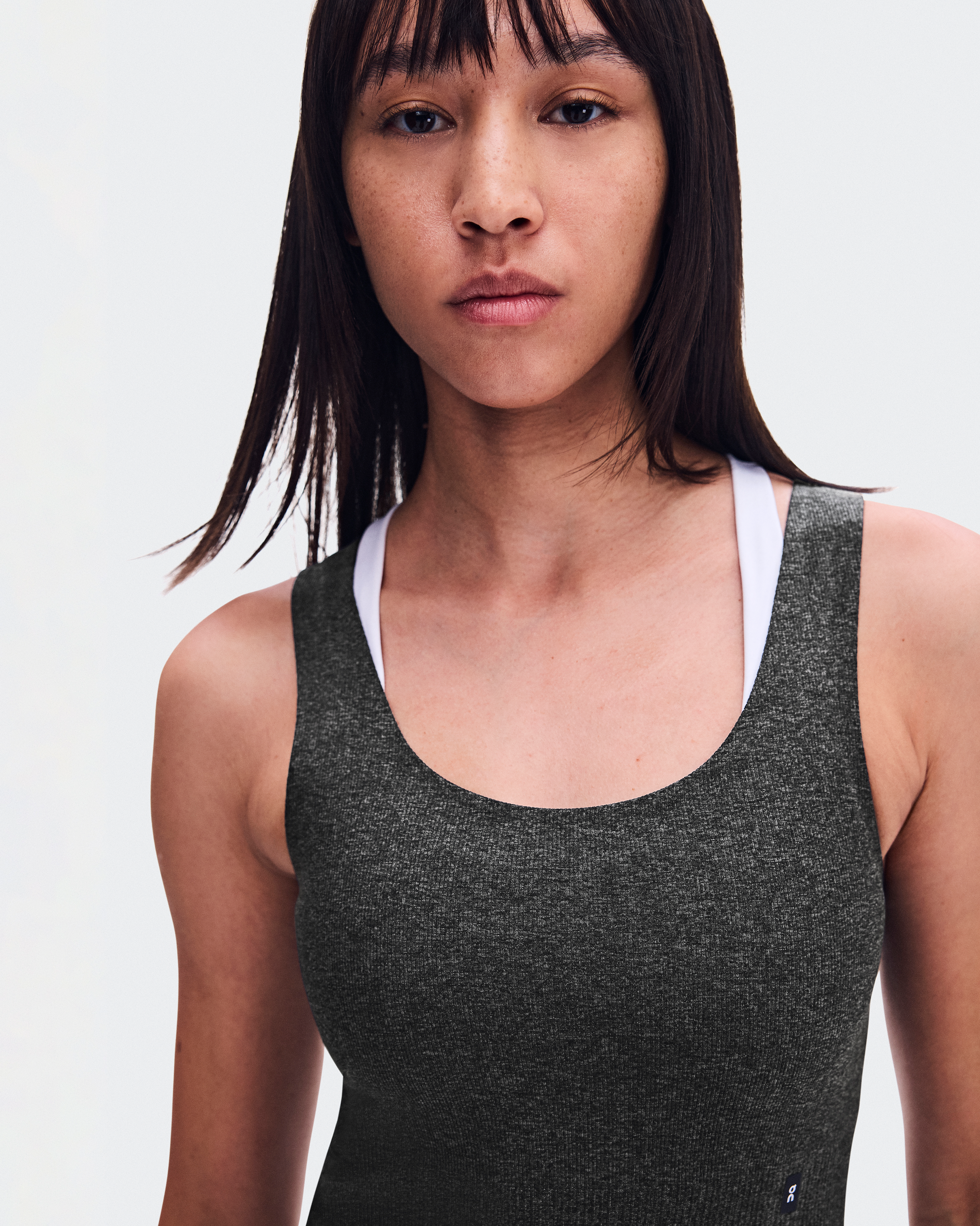 Studio Knit Bodysuit 7/8نحيف / Ember Heather / M