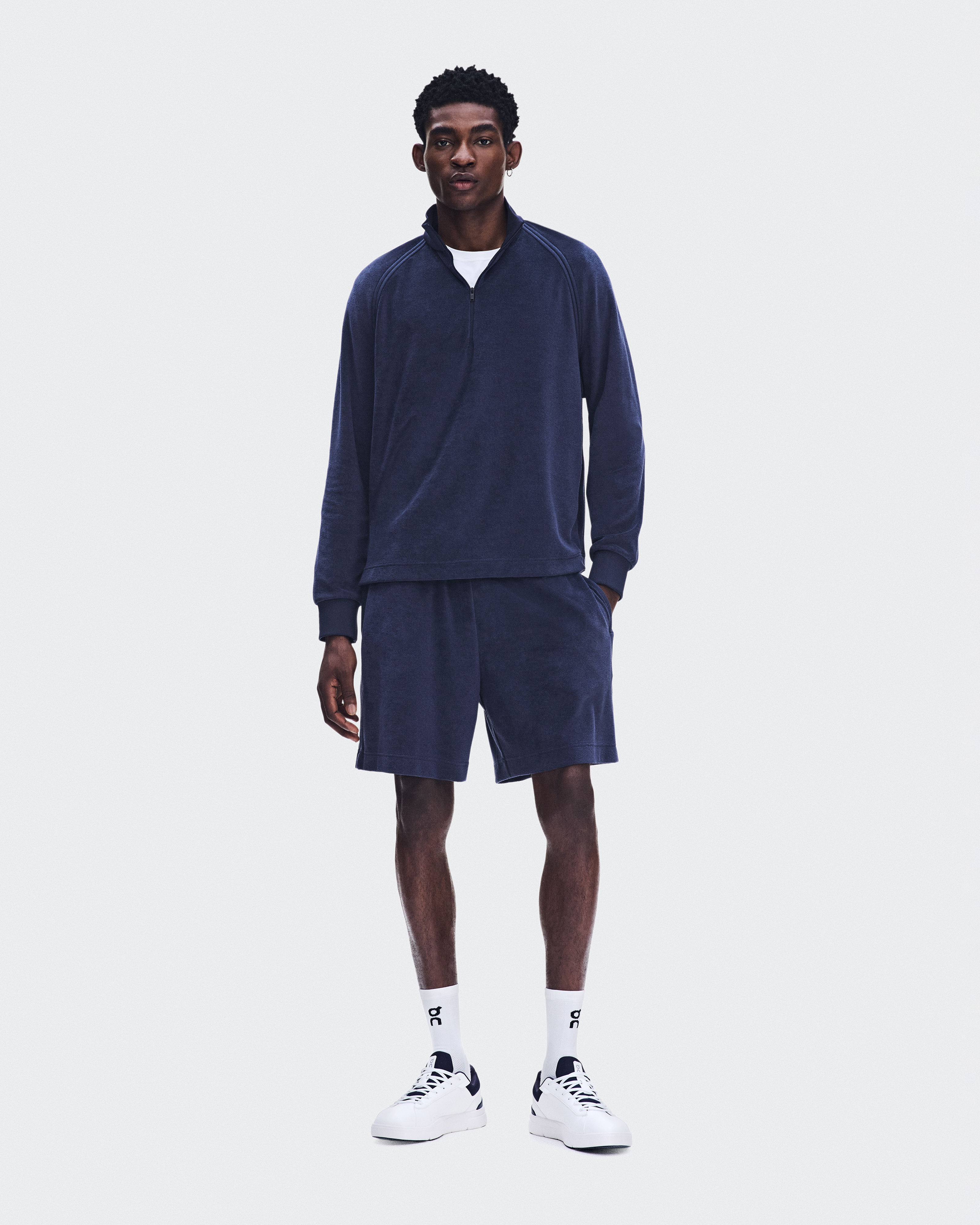 Courtside Pullover Terry in Inkwell
