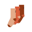 Logo Sock High 3P Kids in Flame/Cinnamon