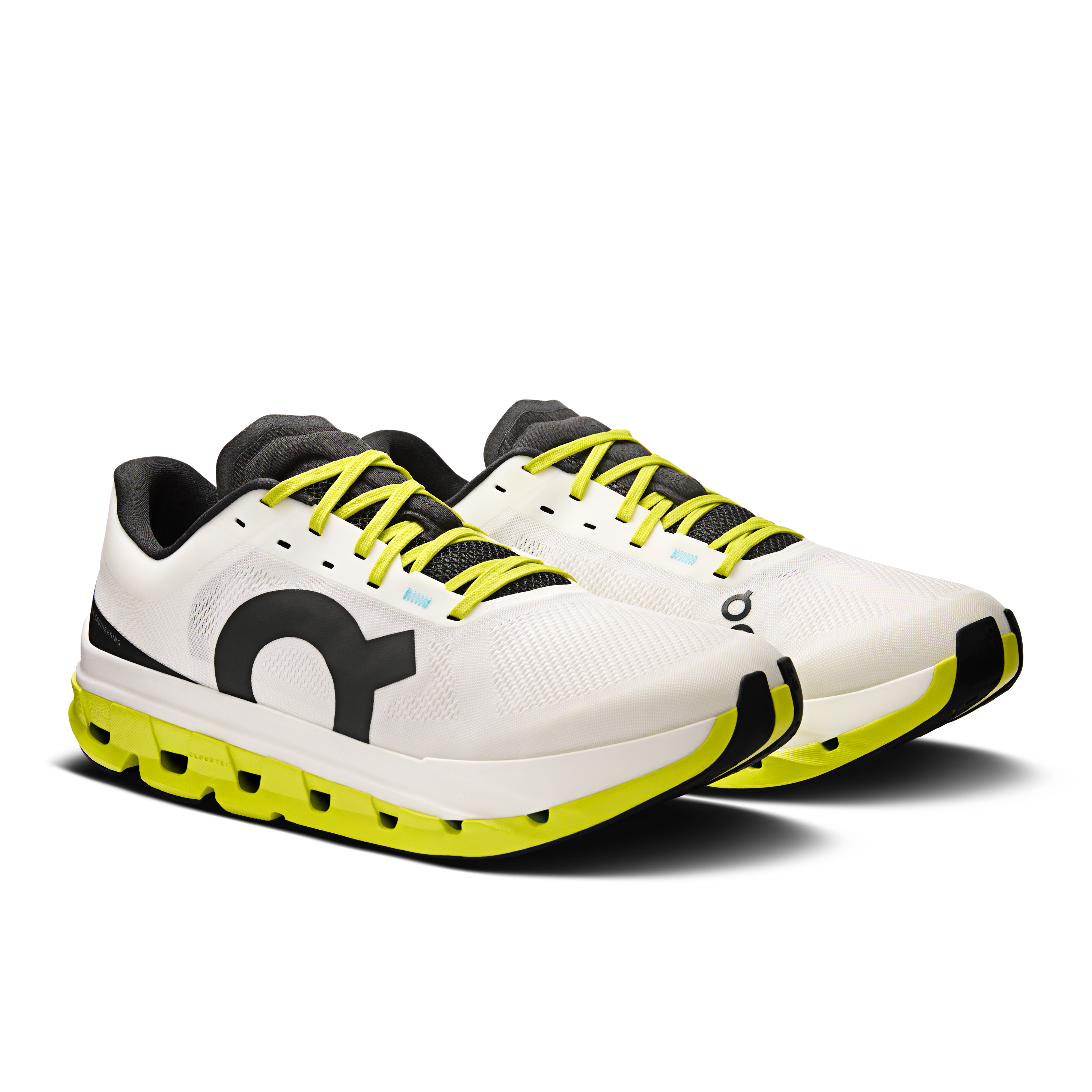On Cloudflow 5 White & Lime Men Road running Shoes