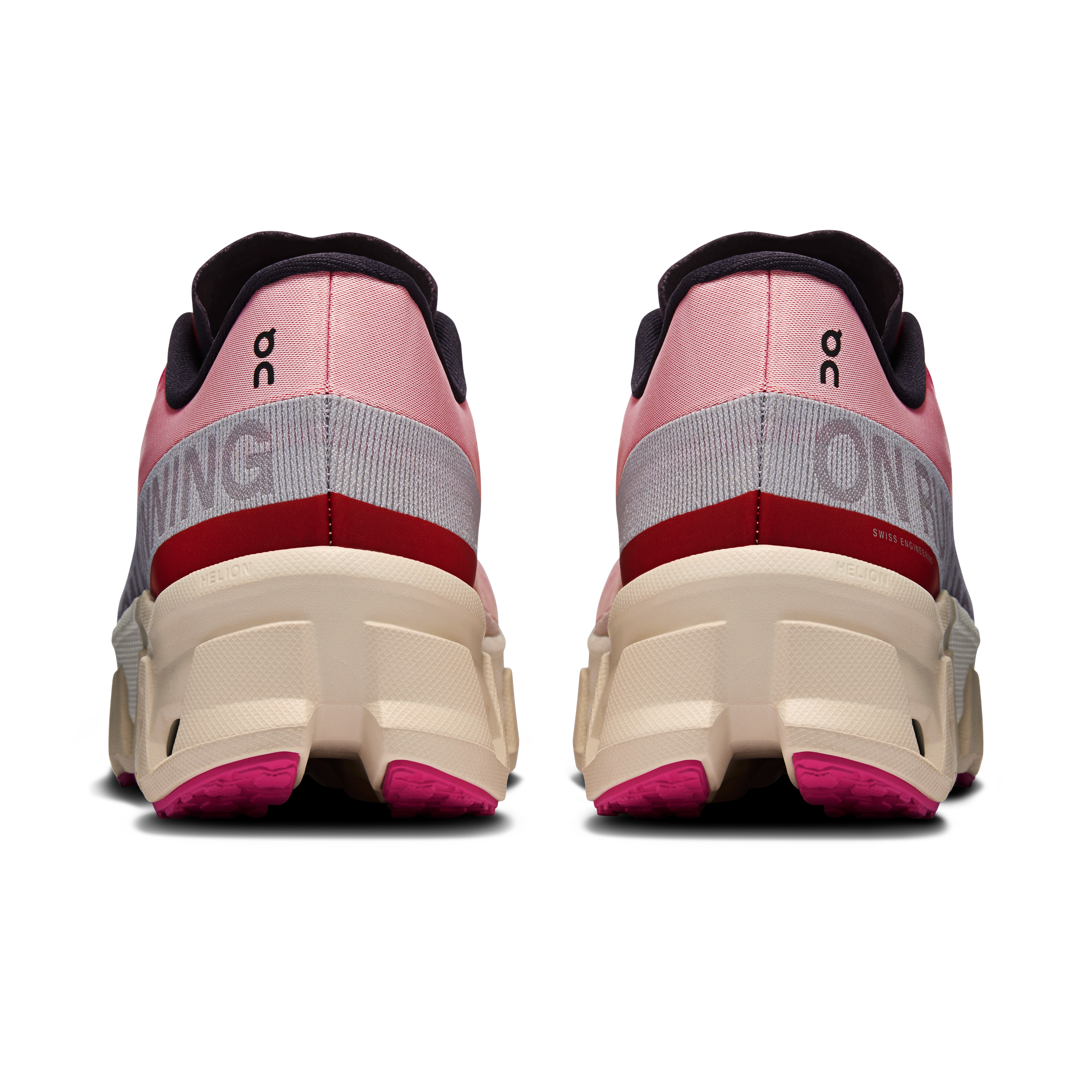 On Cloudmonster Hyper Red & Cream Women Road running Shoes