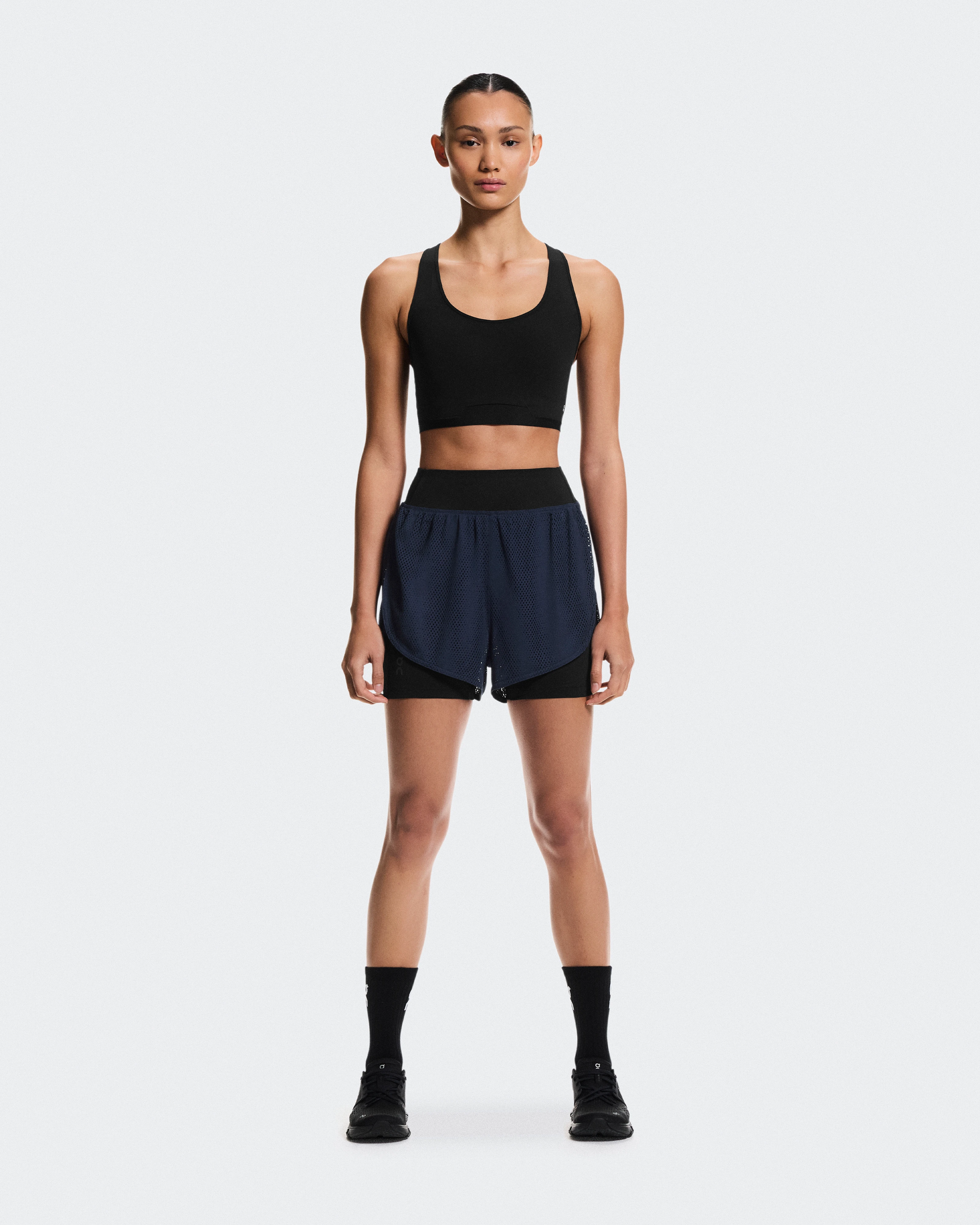 On Train Volt 2-in-1 Shorts Navy Women Shorts