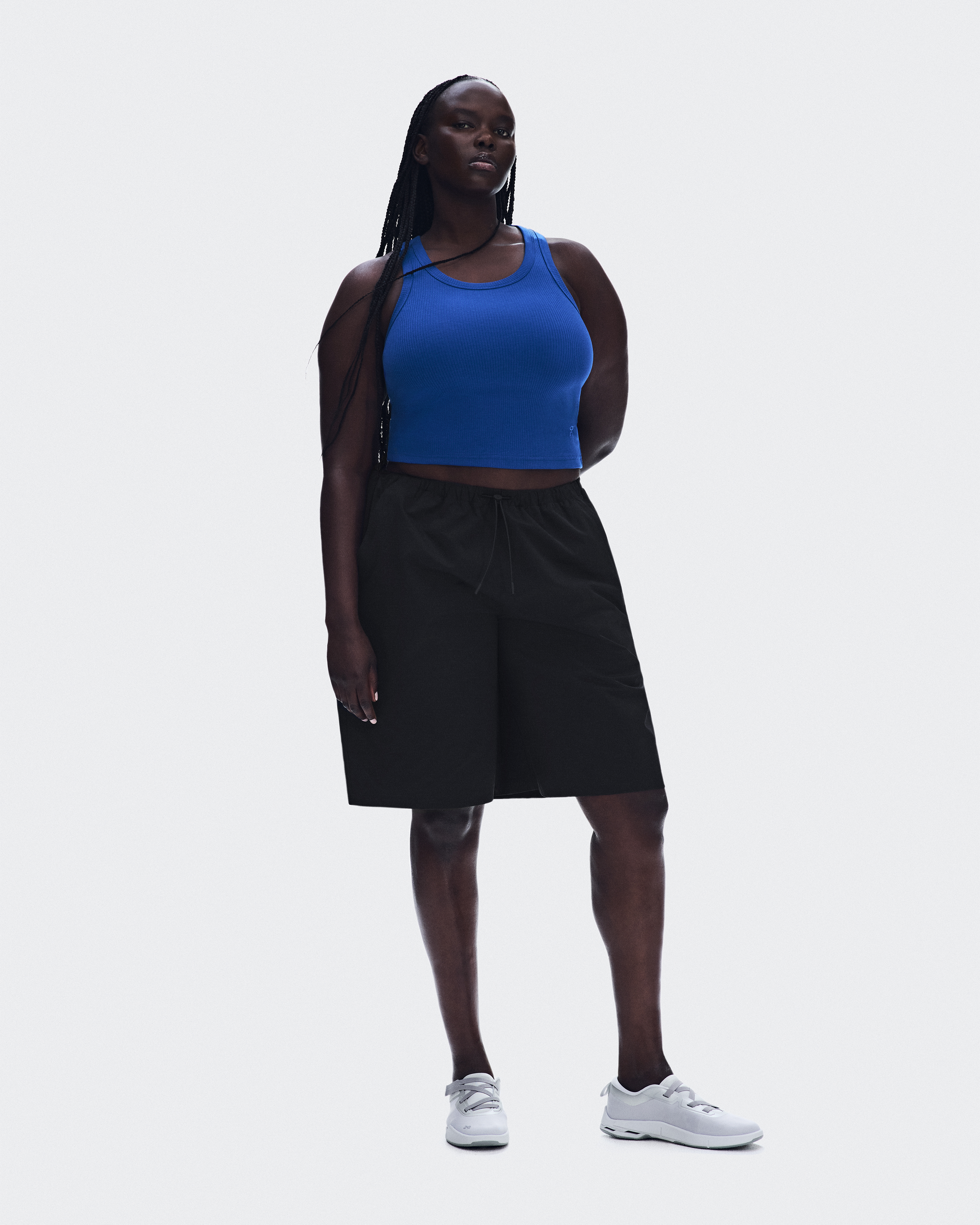 All-Day Ribbed Tank Top in Indigo