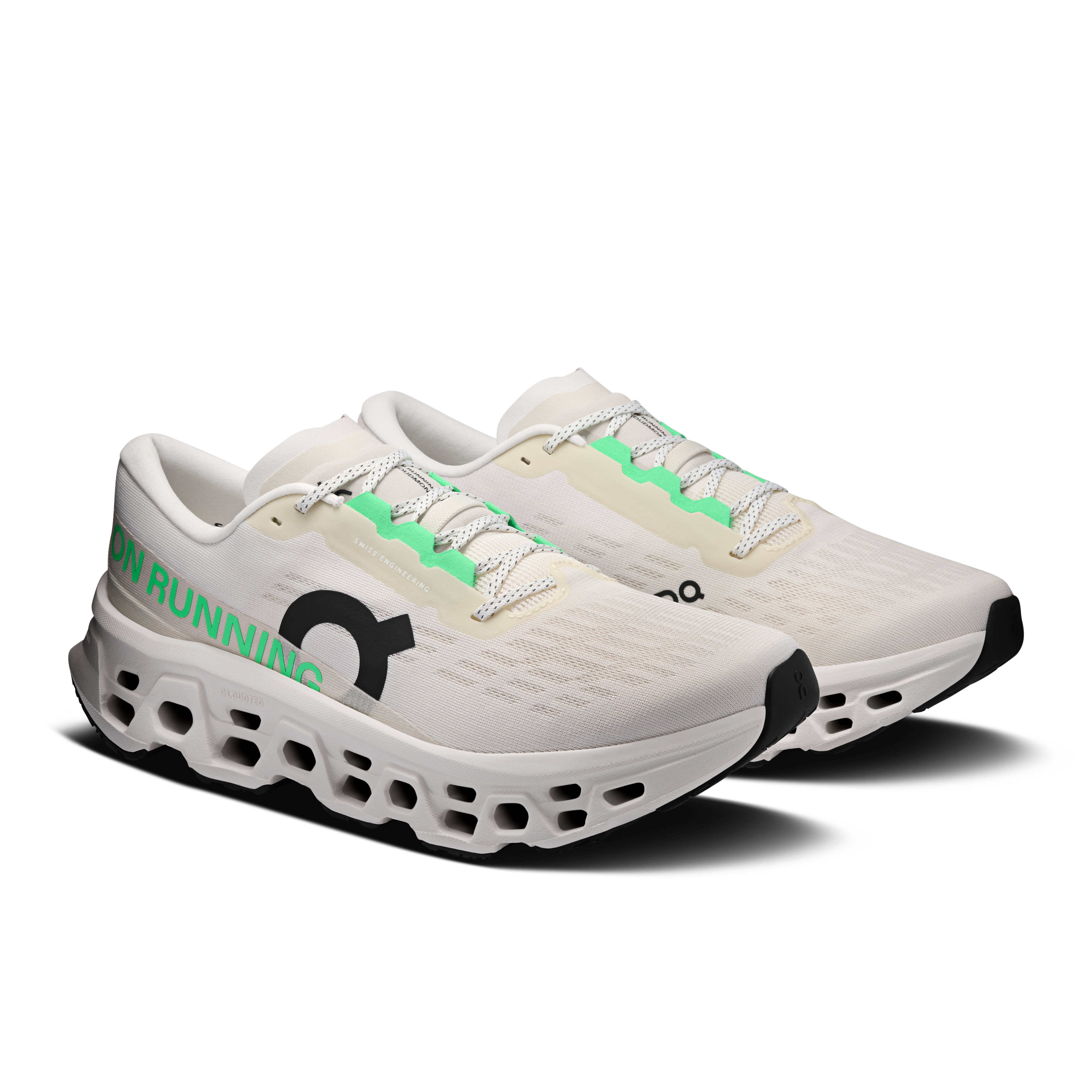 On Cloudmonster 3 Ivory & Ivory Homme Running sur route Chaussures