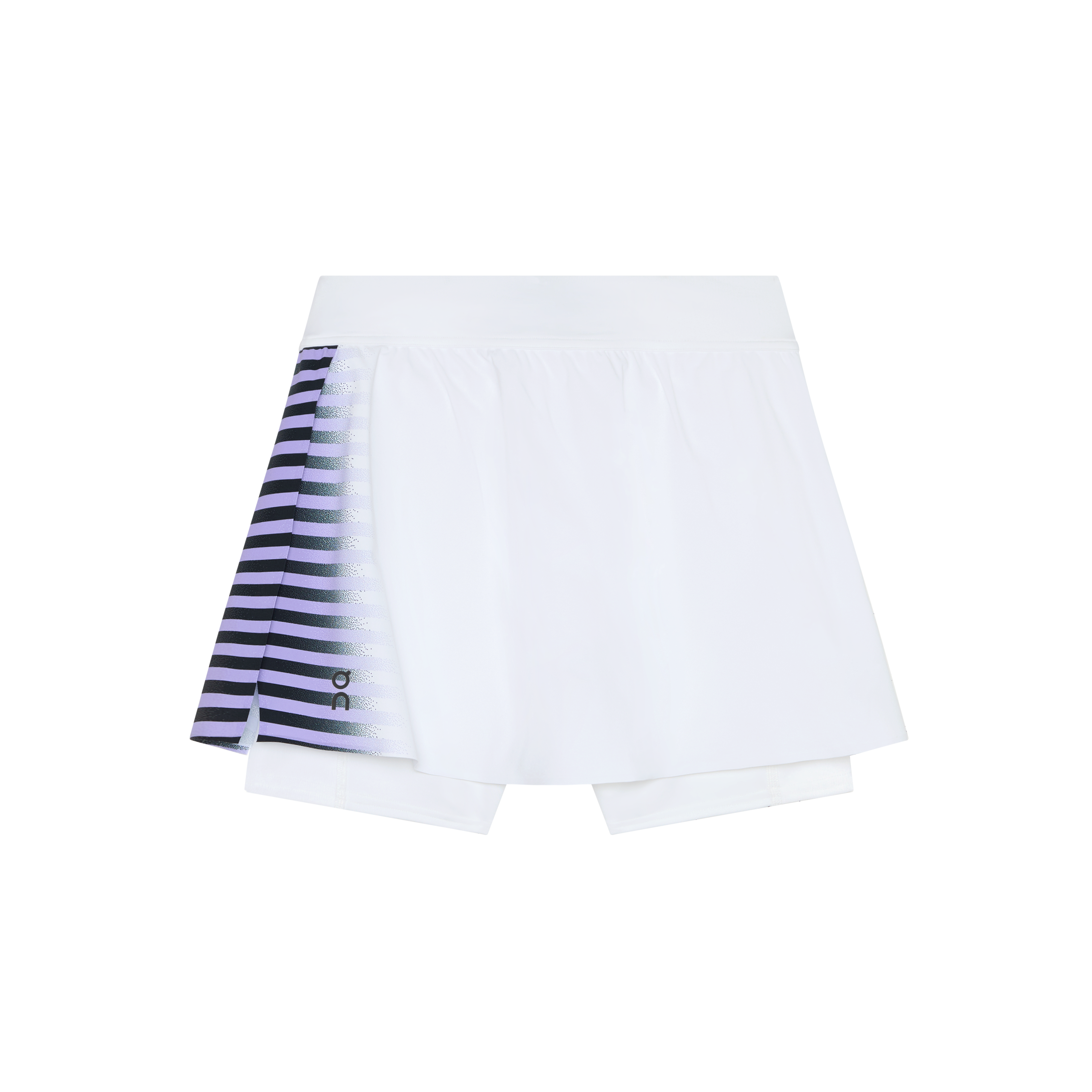 Court Skirt Split Edge in White/Black
