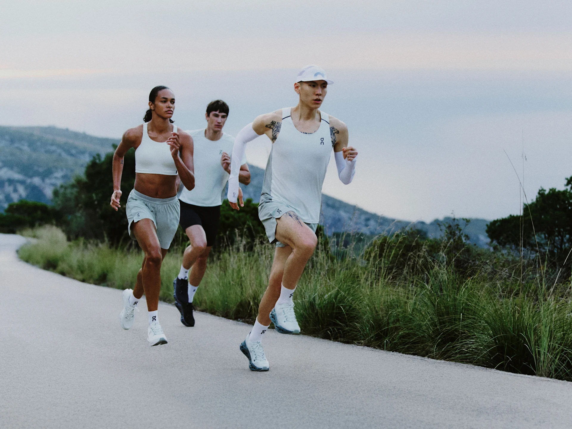 On athletes running outdoors