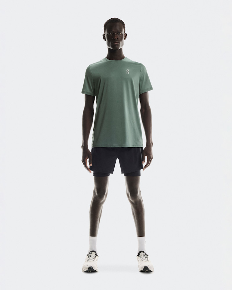 On Men's Core-T Short-Sleeve Shirt in Olive, Size: XXL, Polyester