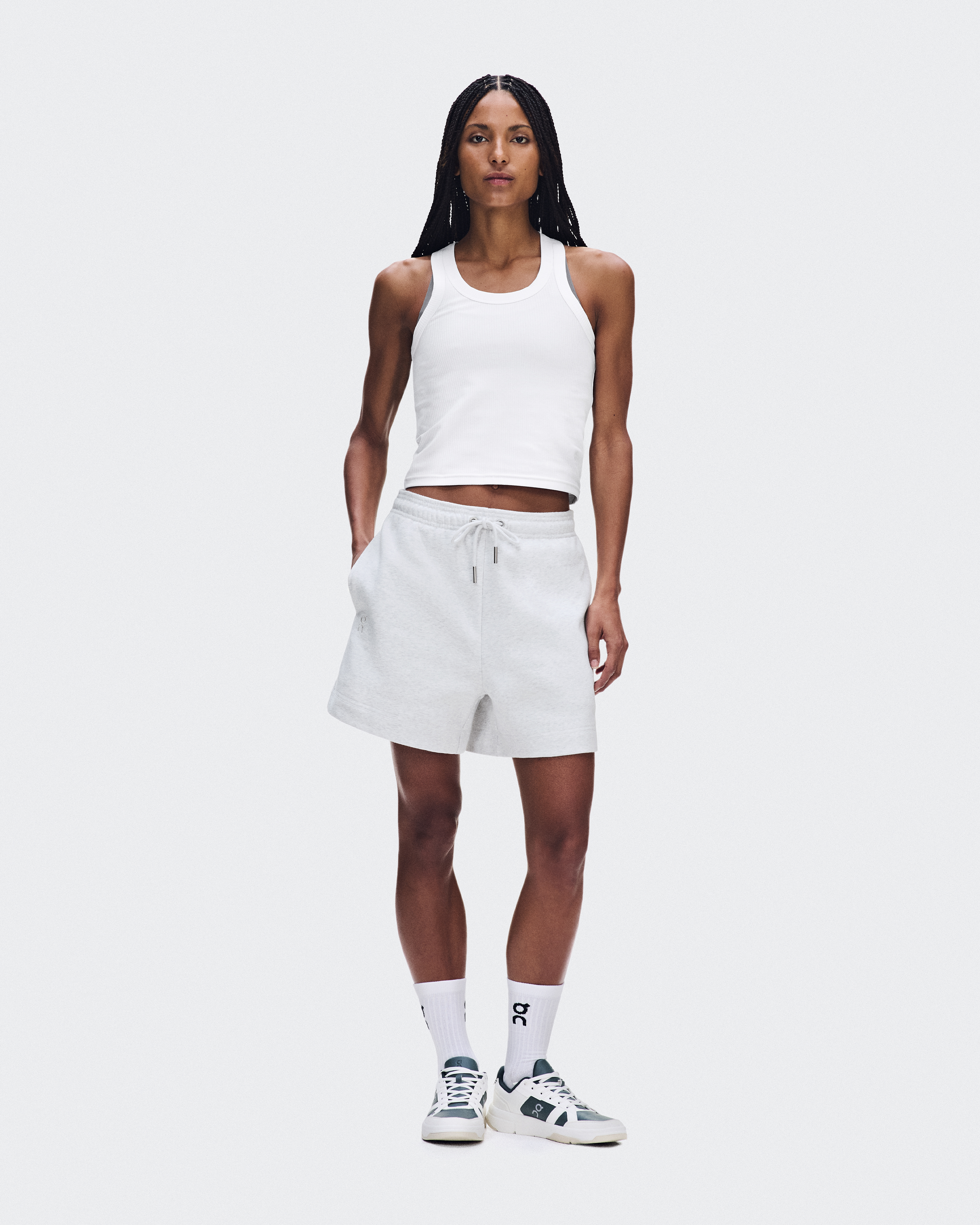 All-Day Ribbed Tank Top in White