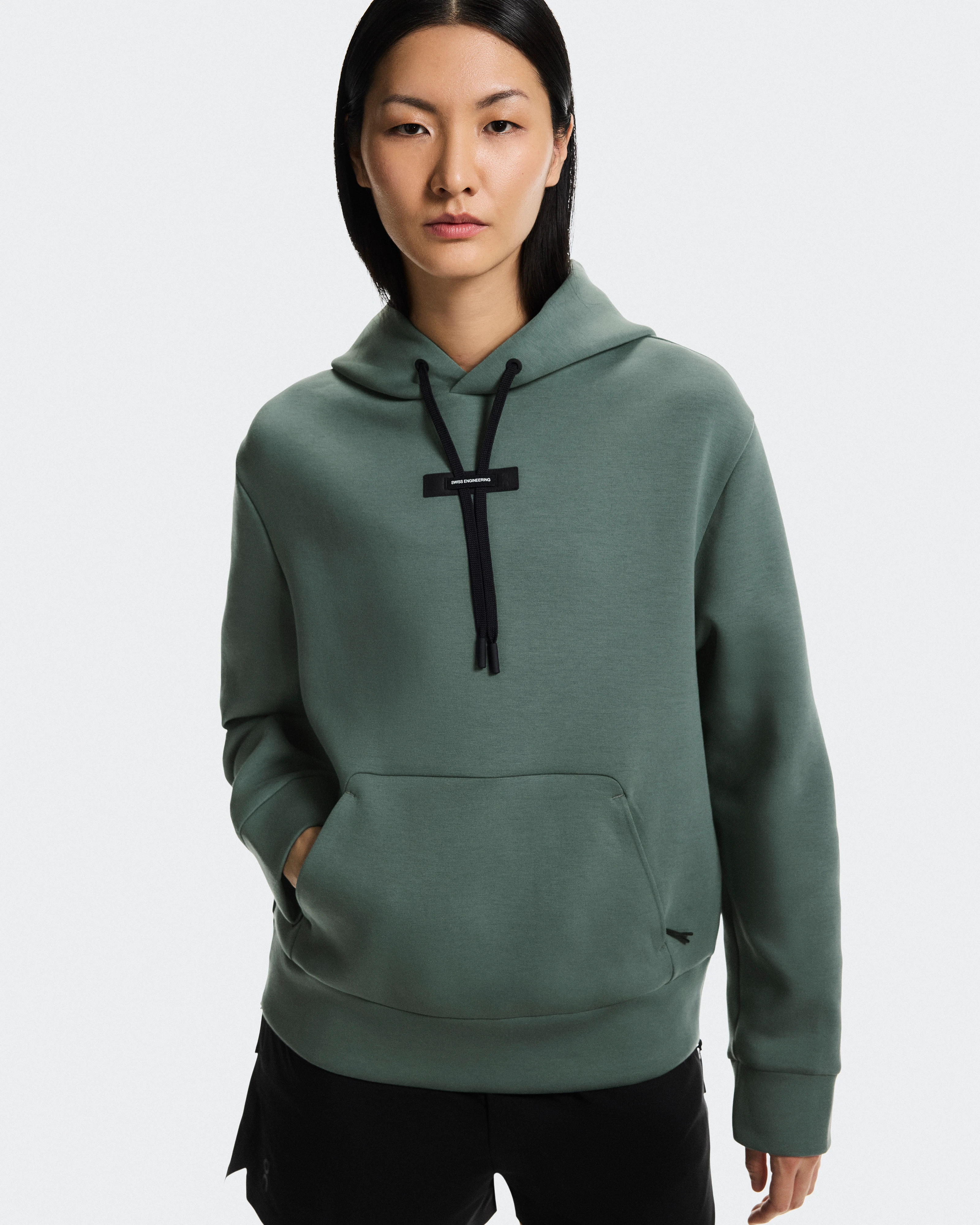 On Focus Tech Hoodie Olive Damen Hoodies & Sweatshirts