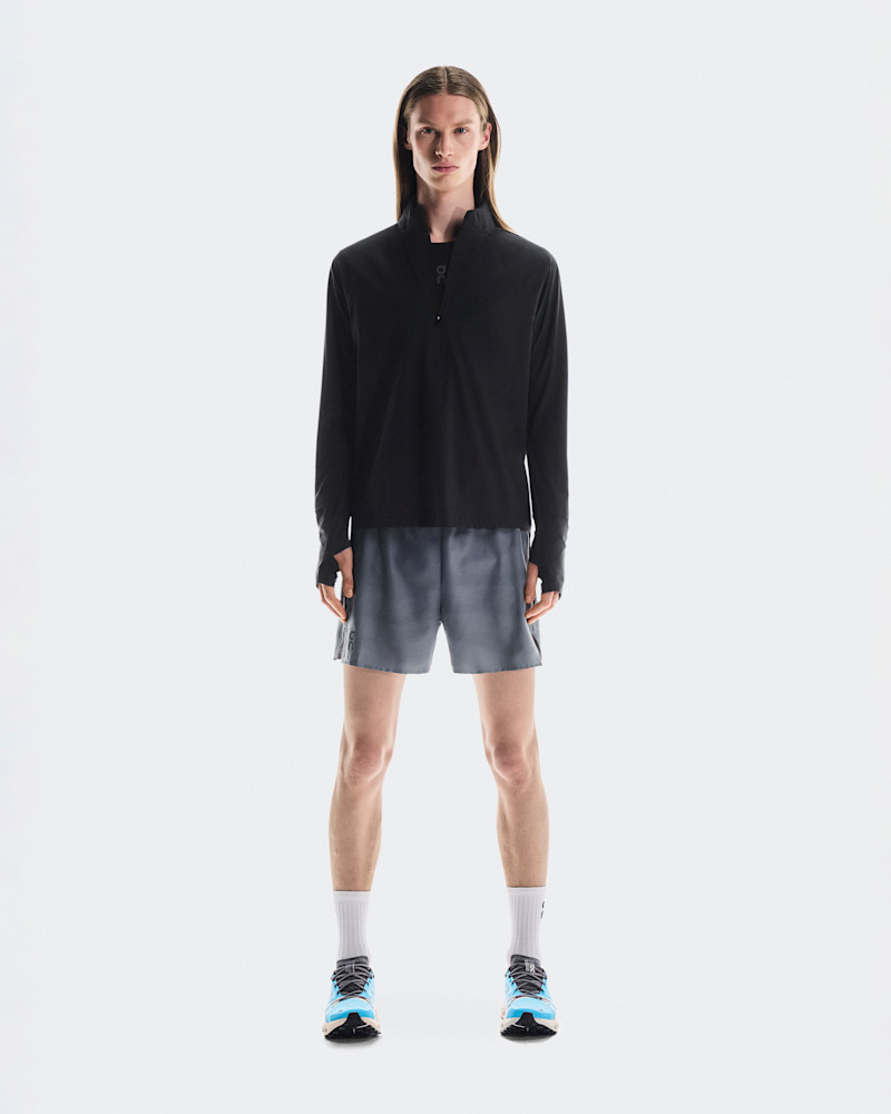 On Men's Trail Shorts in Rock, Size: Large, Polyester/Mesh Polyamide