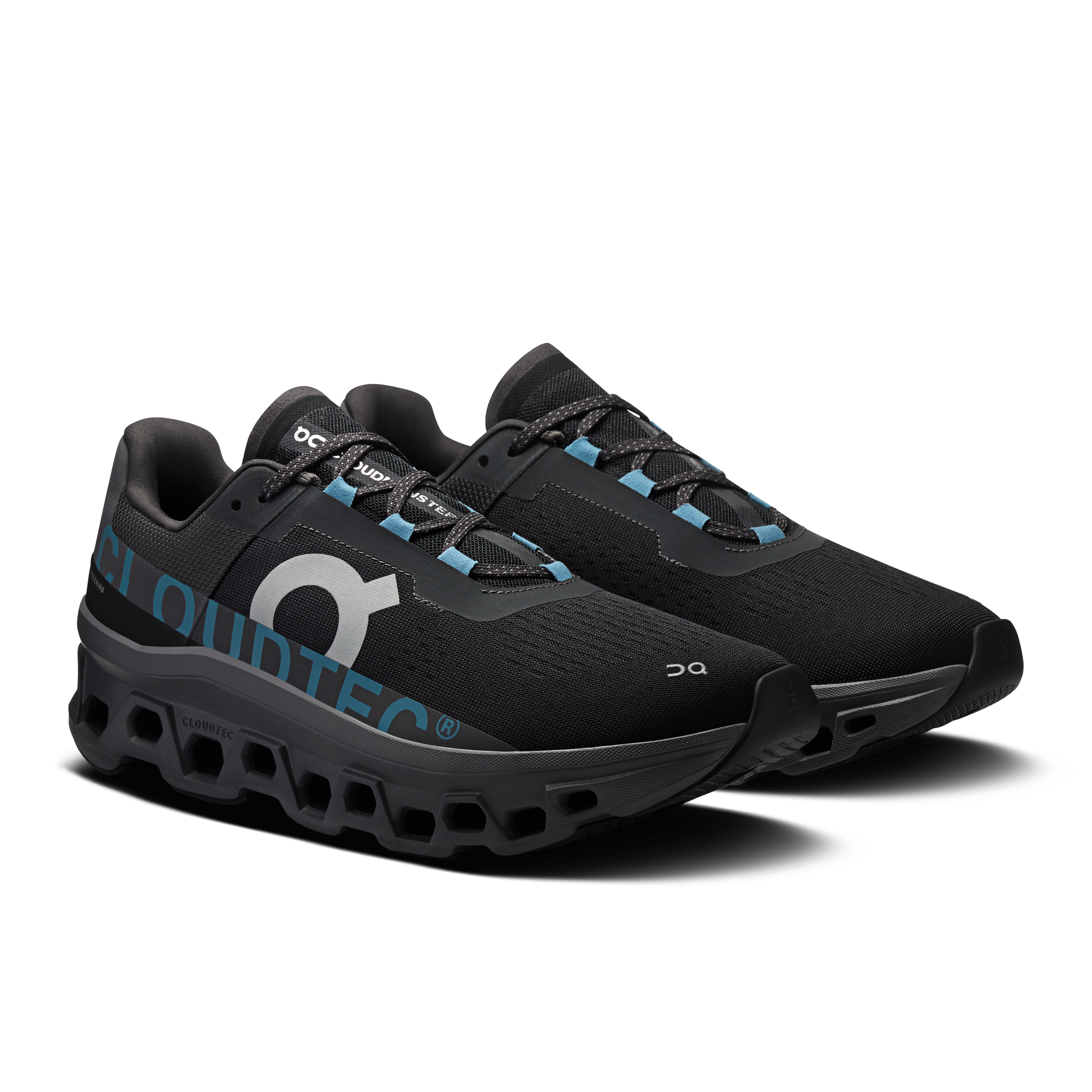 On Cloudmonster Black & Niagara Men Road running Shoes