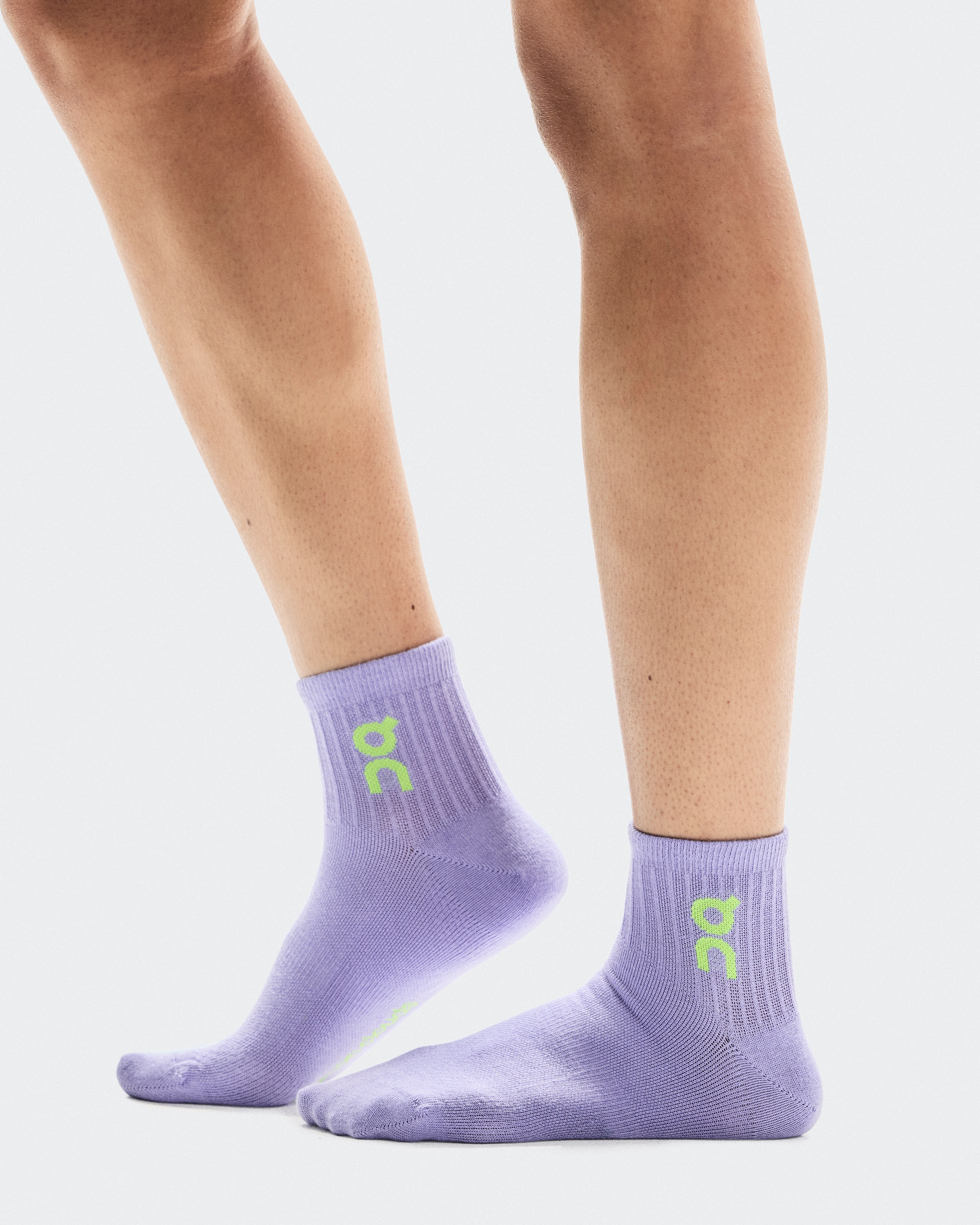 On Logo Sock Mid 3P Orchid & Comet Unisex Socks