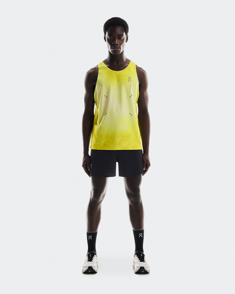 On Men's Pace Tank Top in Lime, Size: XS, Polyester