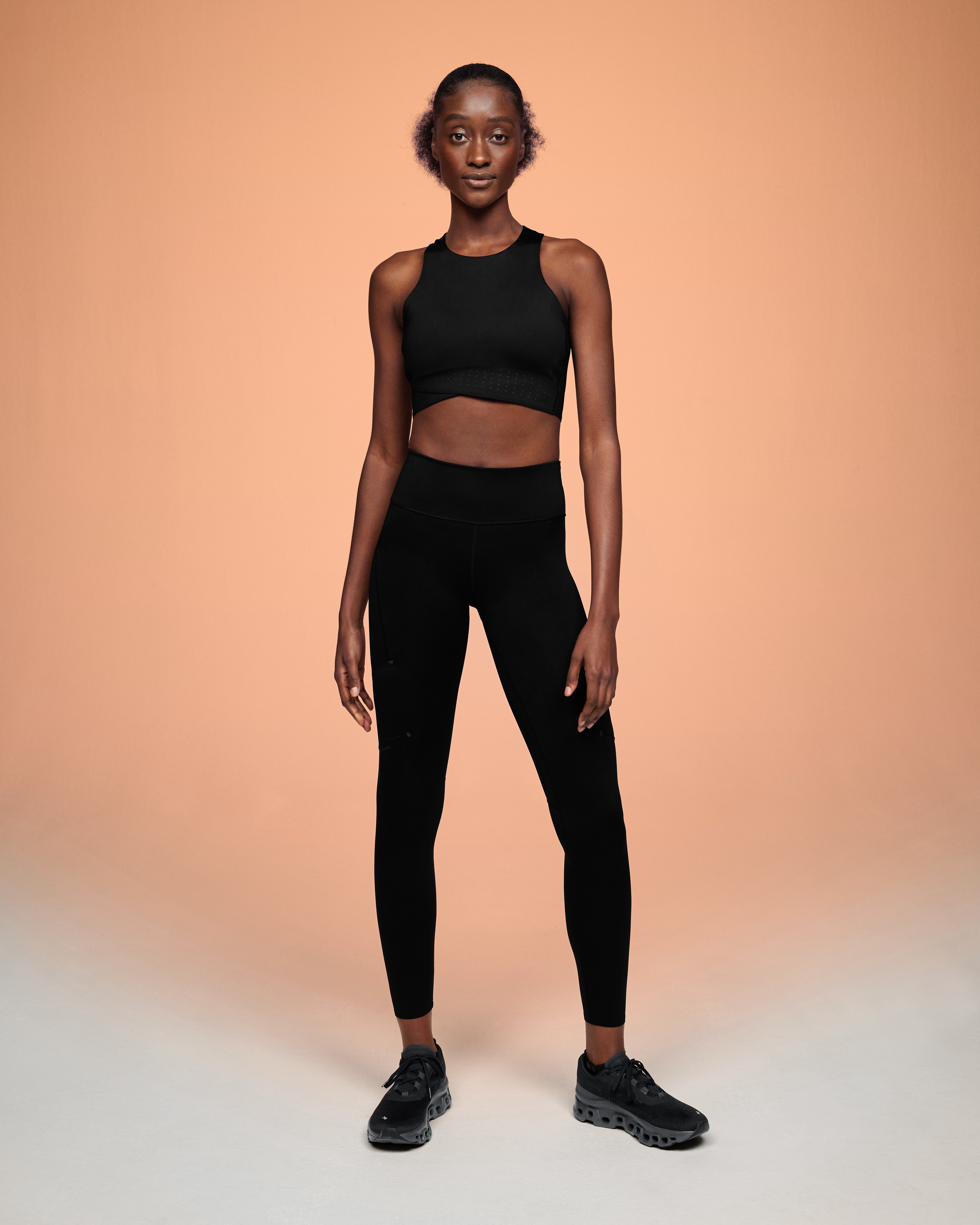 Power Cropped Gym Leggings - Black, Women's Leggings