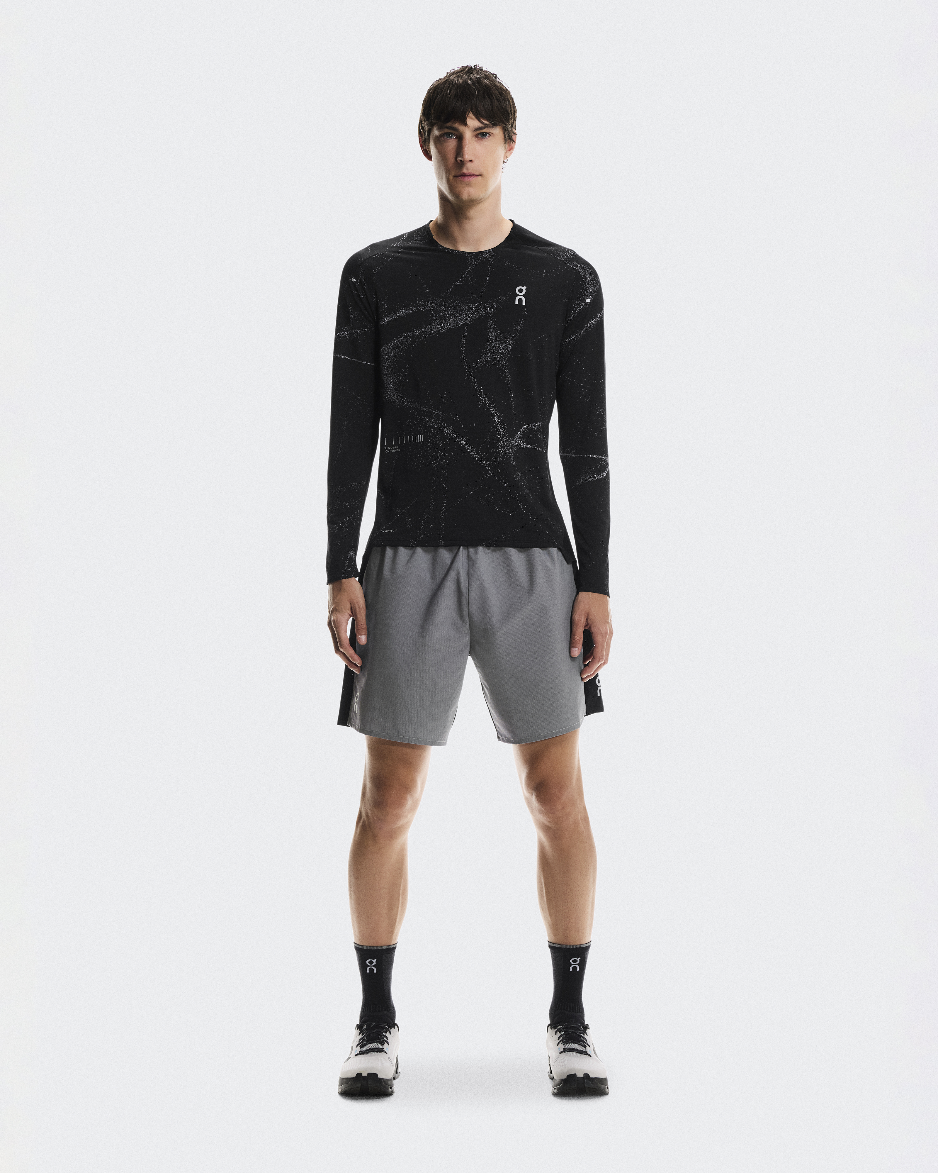 Men's Performance Shorts Lumos | Grey & Black | On Japan