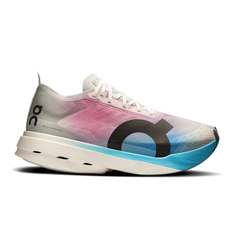 On Cloudboom Strike Zapatillas de Running para Asfalto Mujer en White/Horizon, Talla: 40.5, Polyester ️