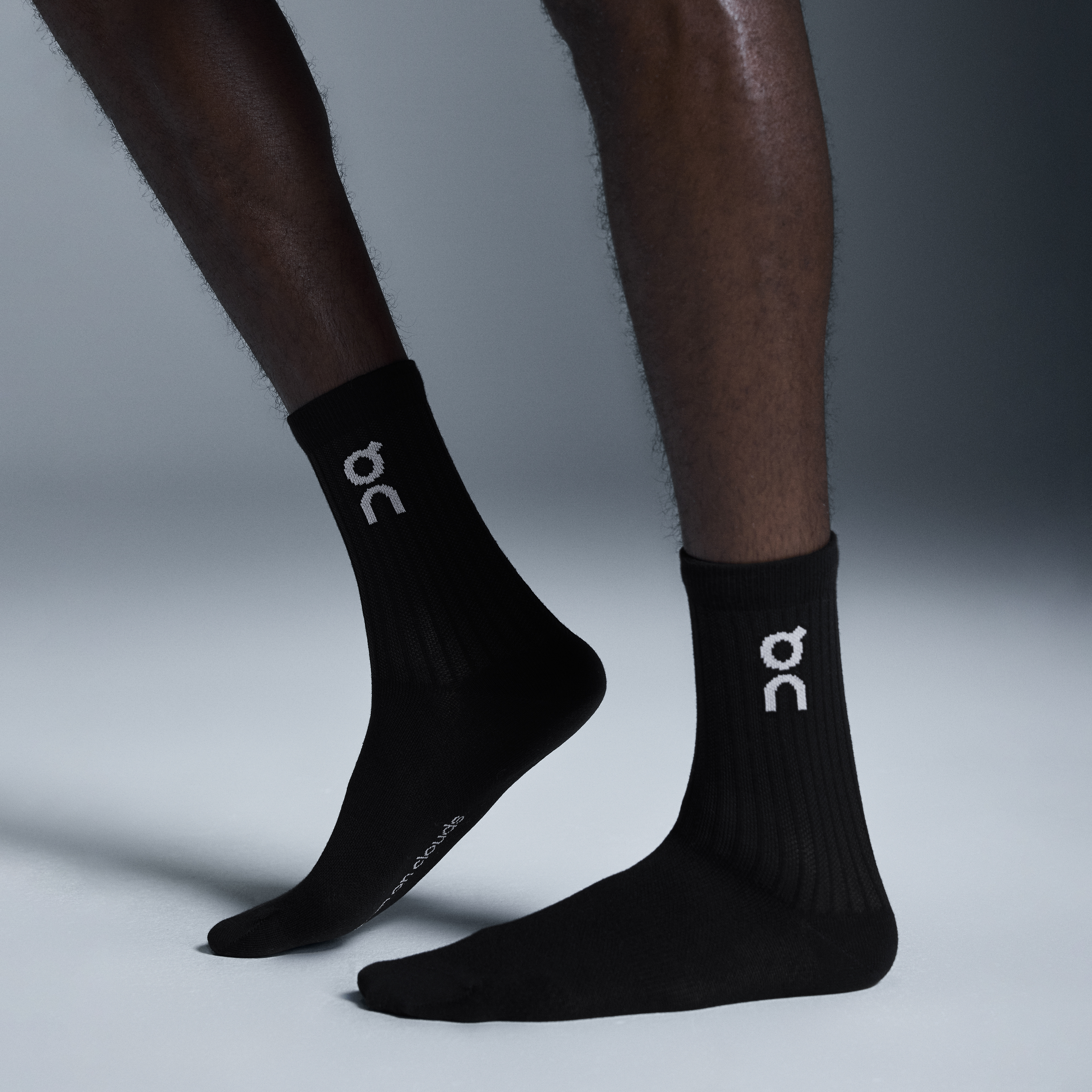 Logo Sock High 3P in Black