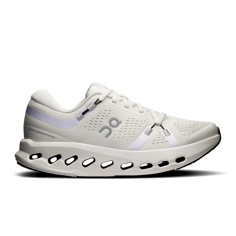 On Women's Cloudsurfer 2 Wide Road Running Shoe in Ivory/Ivory, Size: 8.5, Recycled Polyester