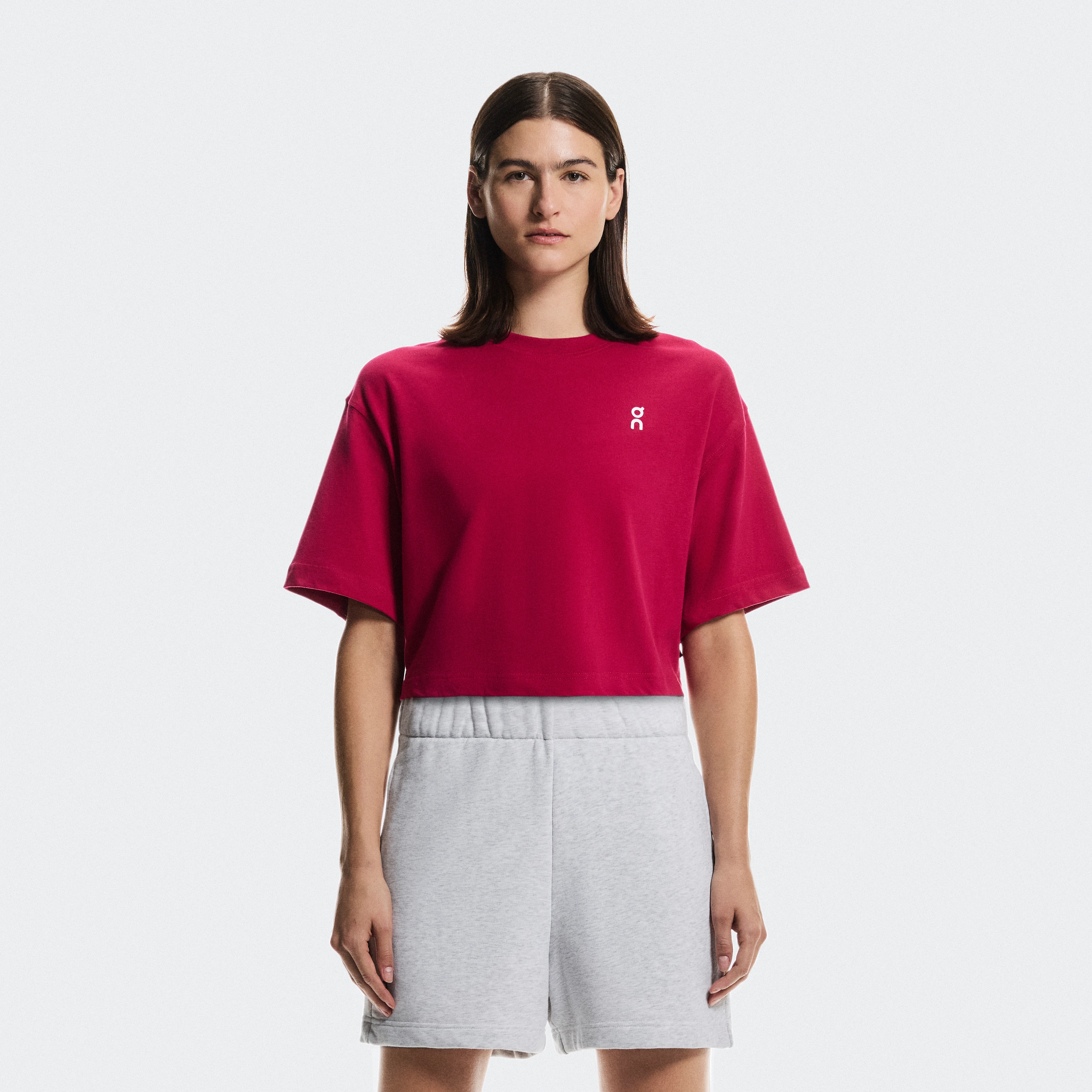 On Club Boxy-T Pink Women Women – All-day wear, recovery, travel Tops and t-shirts