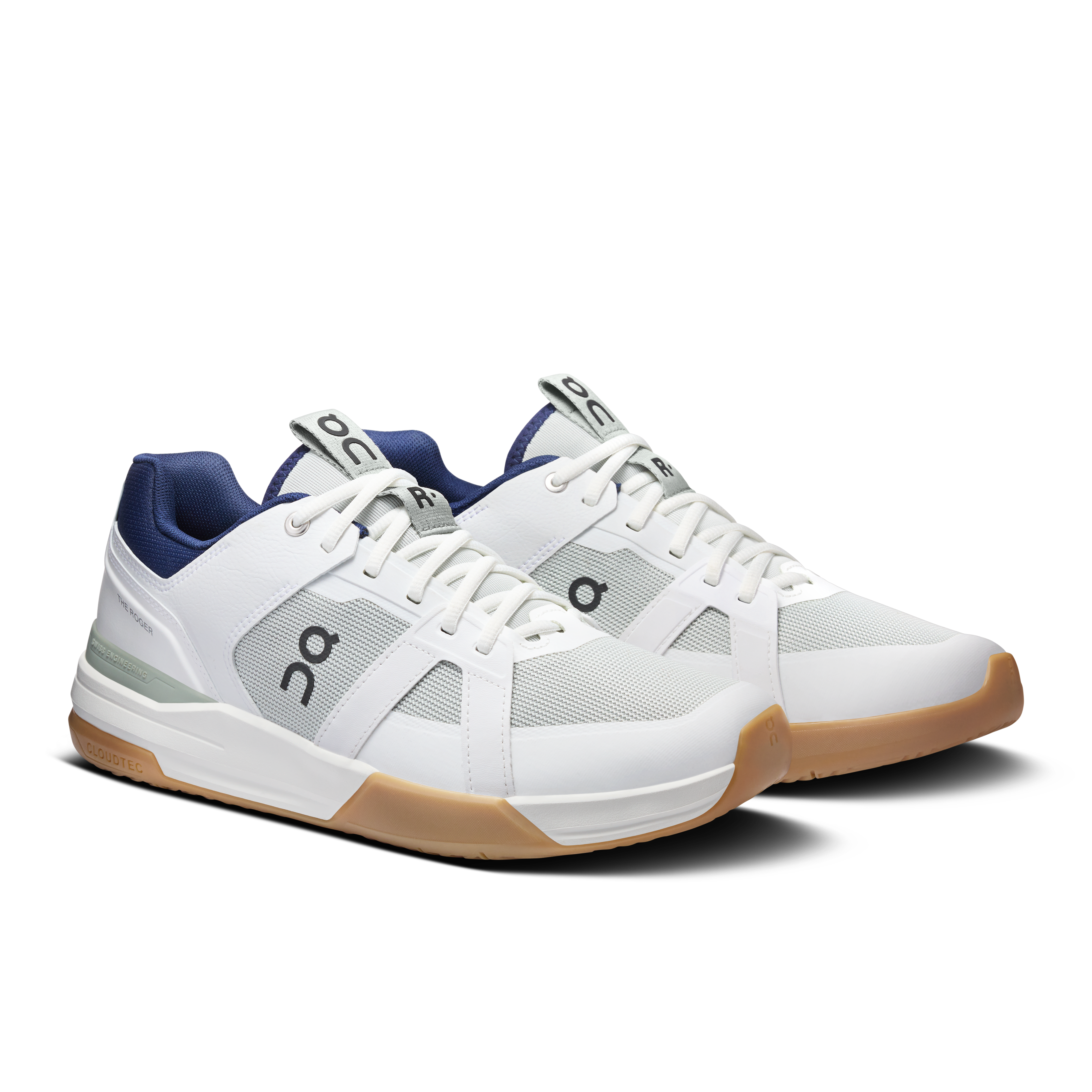 On THE ROGER Clubhouse Pro White & Iceberg Men Tennis Shoes