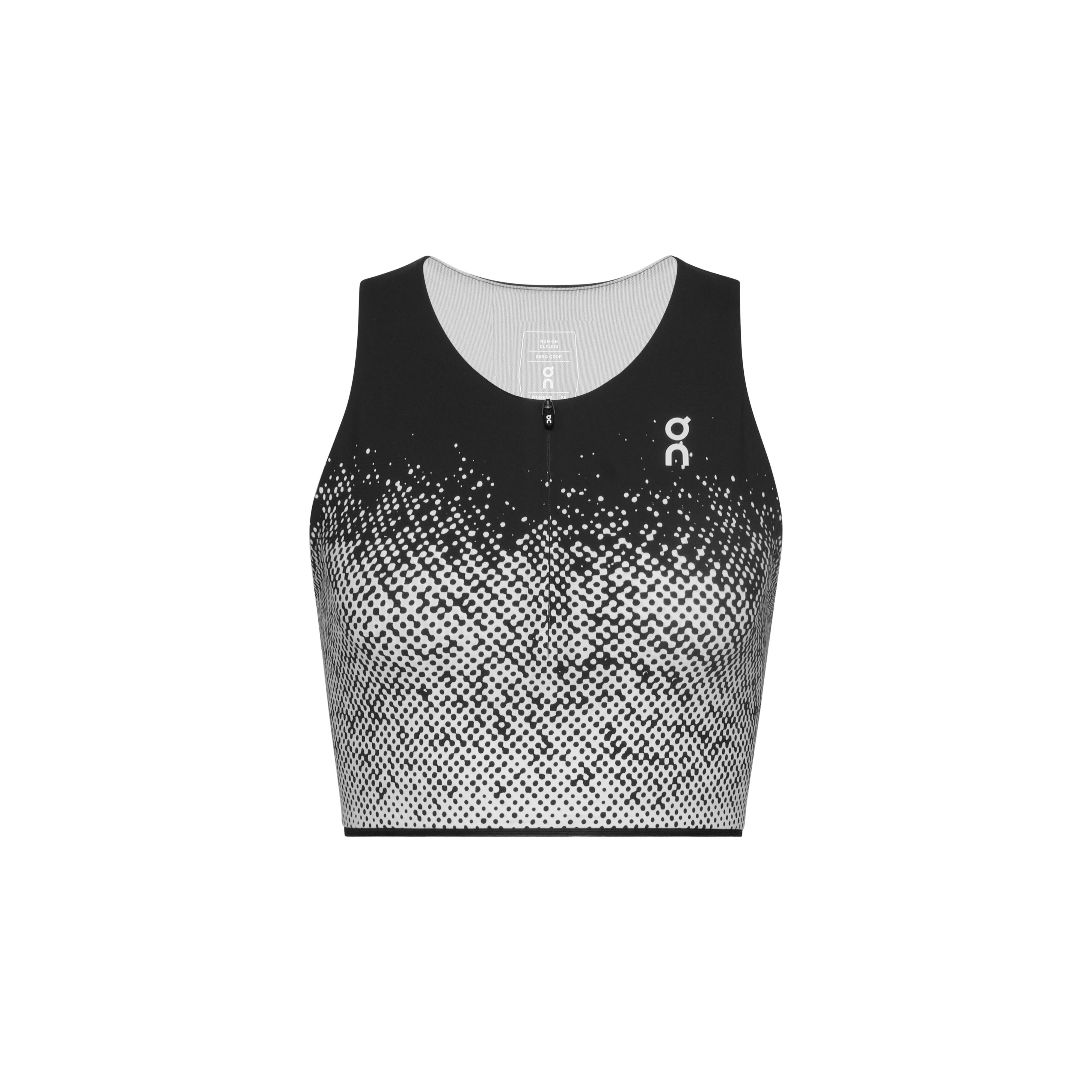 Zero Crop Shirt in White/Black