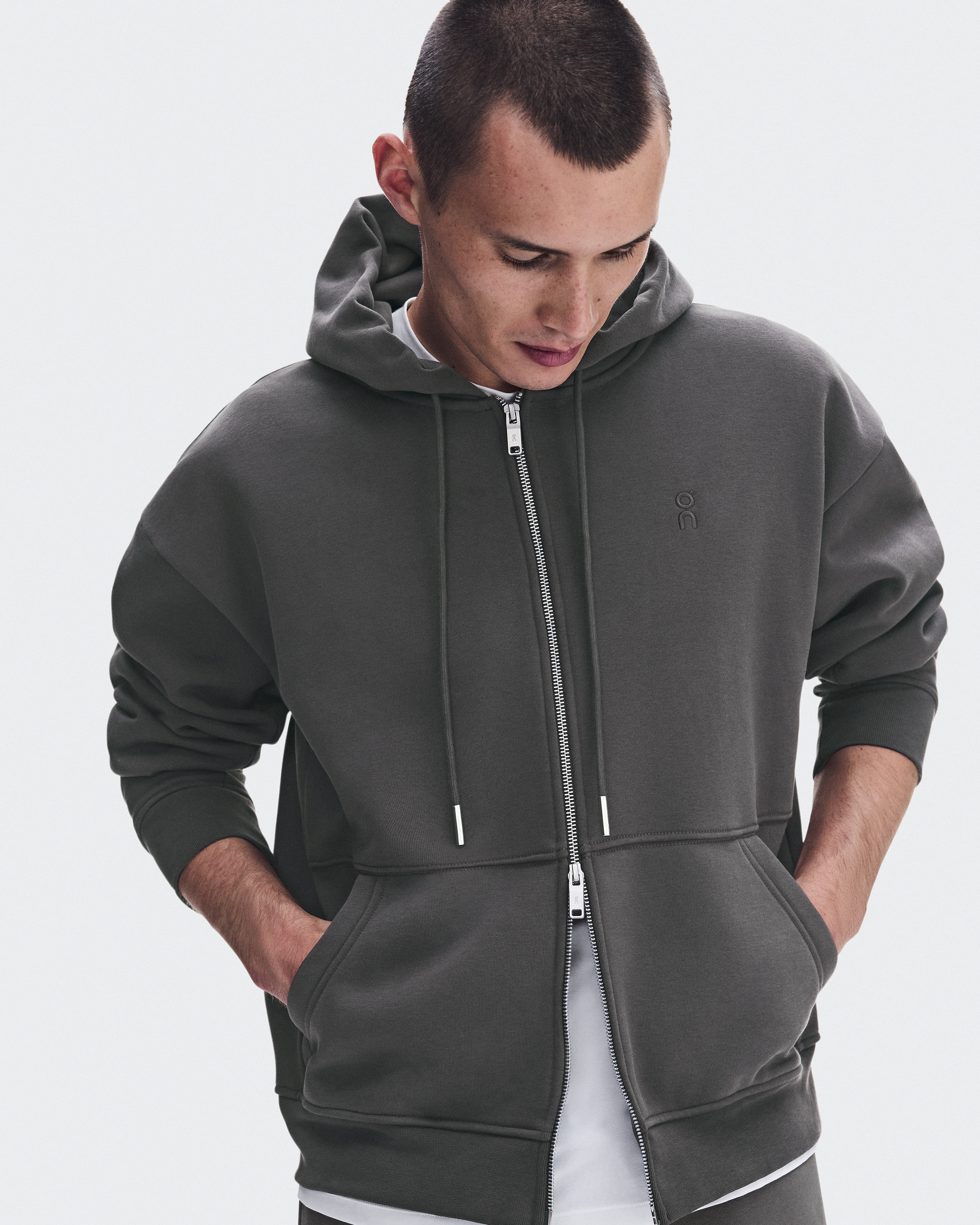 Men's Club Collective Full Zip Hoodie | Grey | On Japan