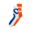 Liquid Logo Sock High 2P in Ivory/Flame