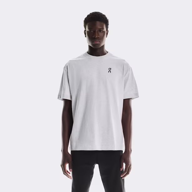 Club-T Court Short-Sleeve Shirt in Heather Gray/Pink