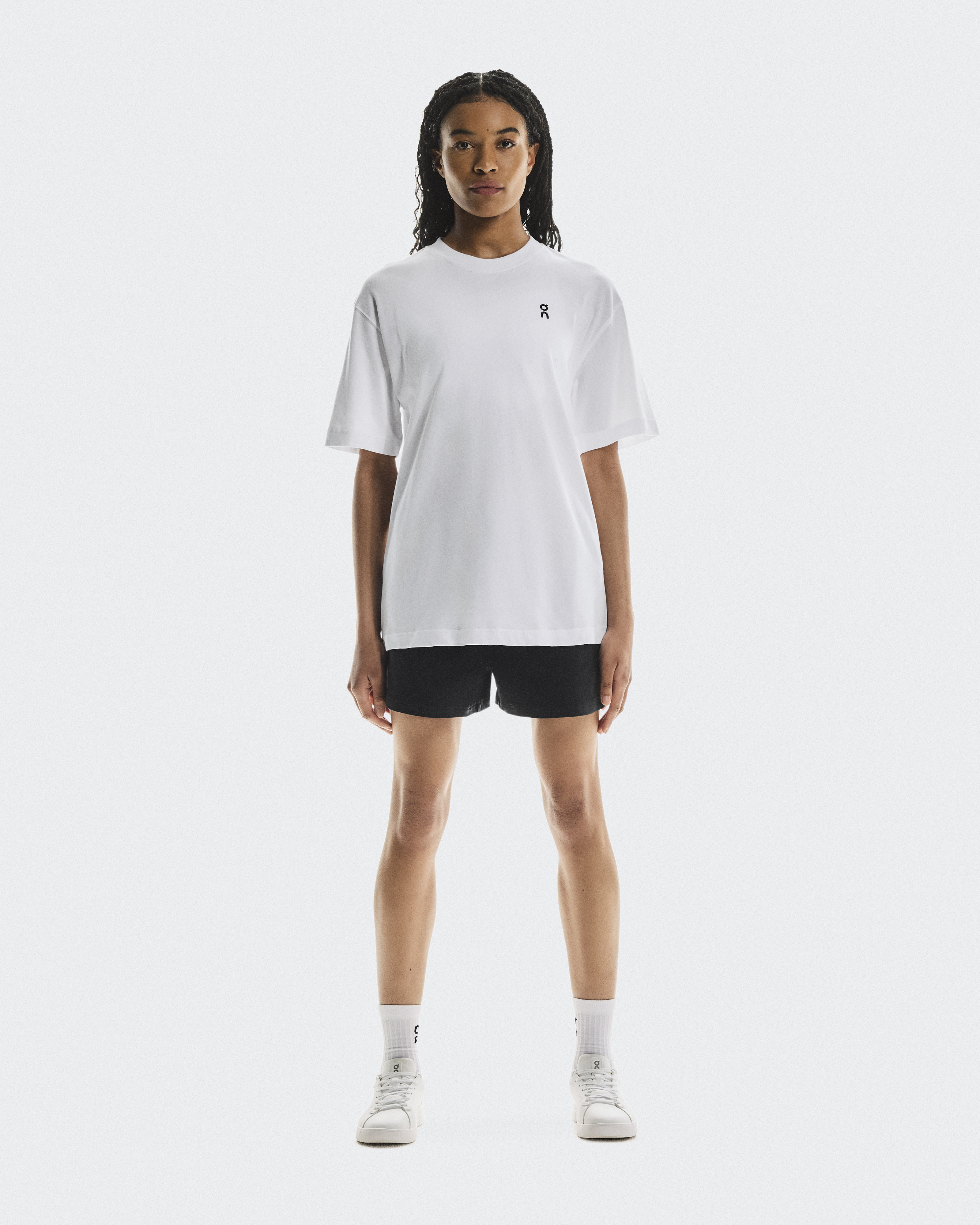 On Club-T Court, White/Indigo, Women