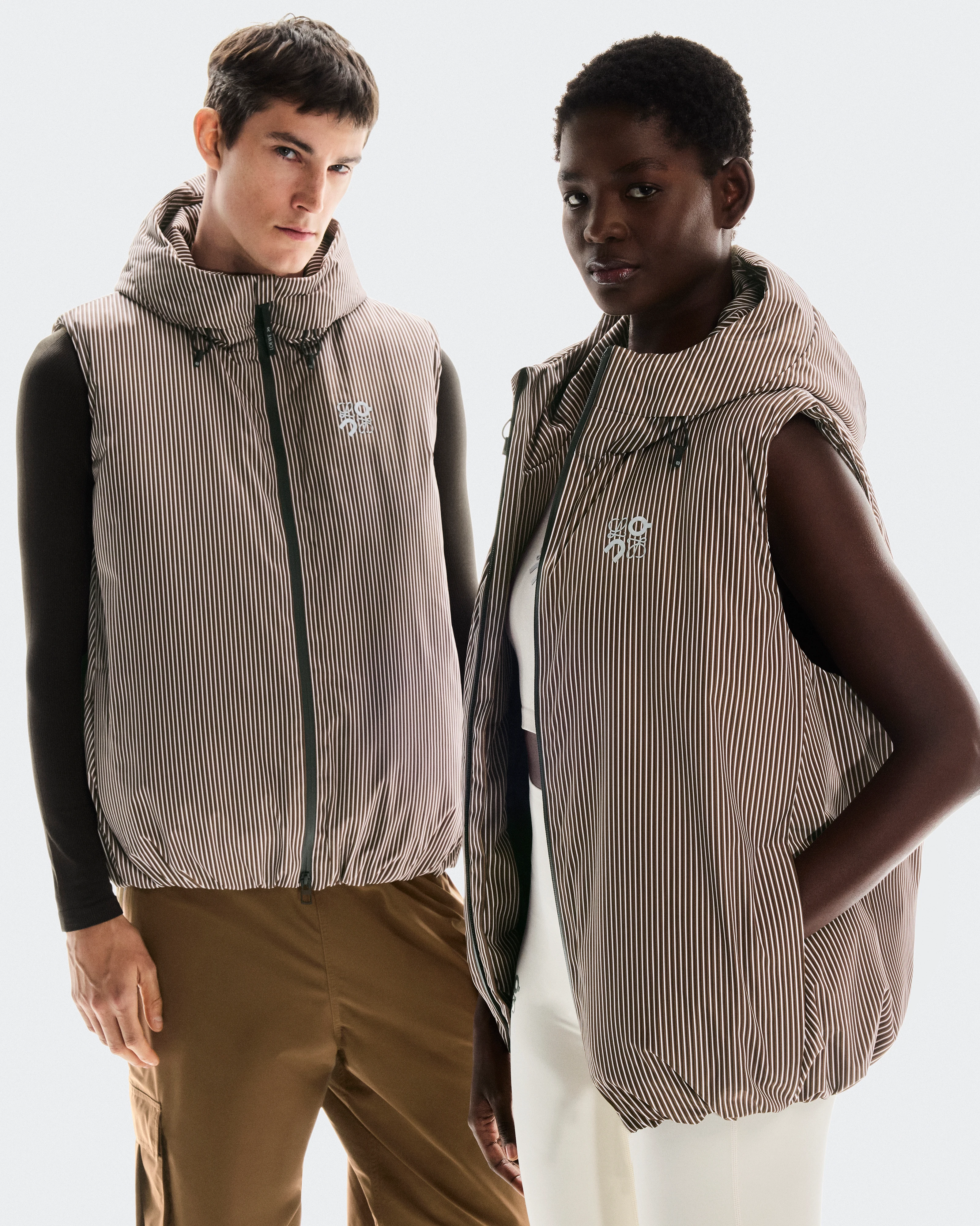 On Puffer Vest LOEWE Brown & Pink Unisex Jackets