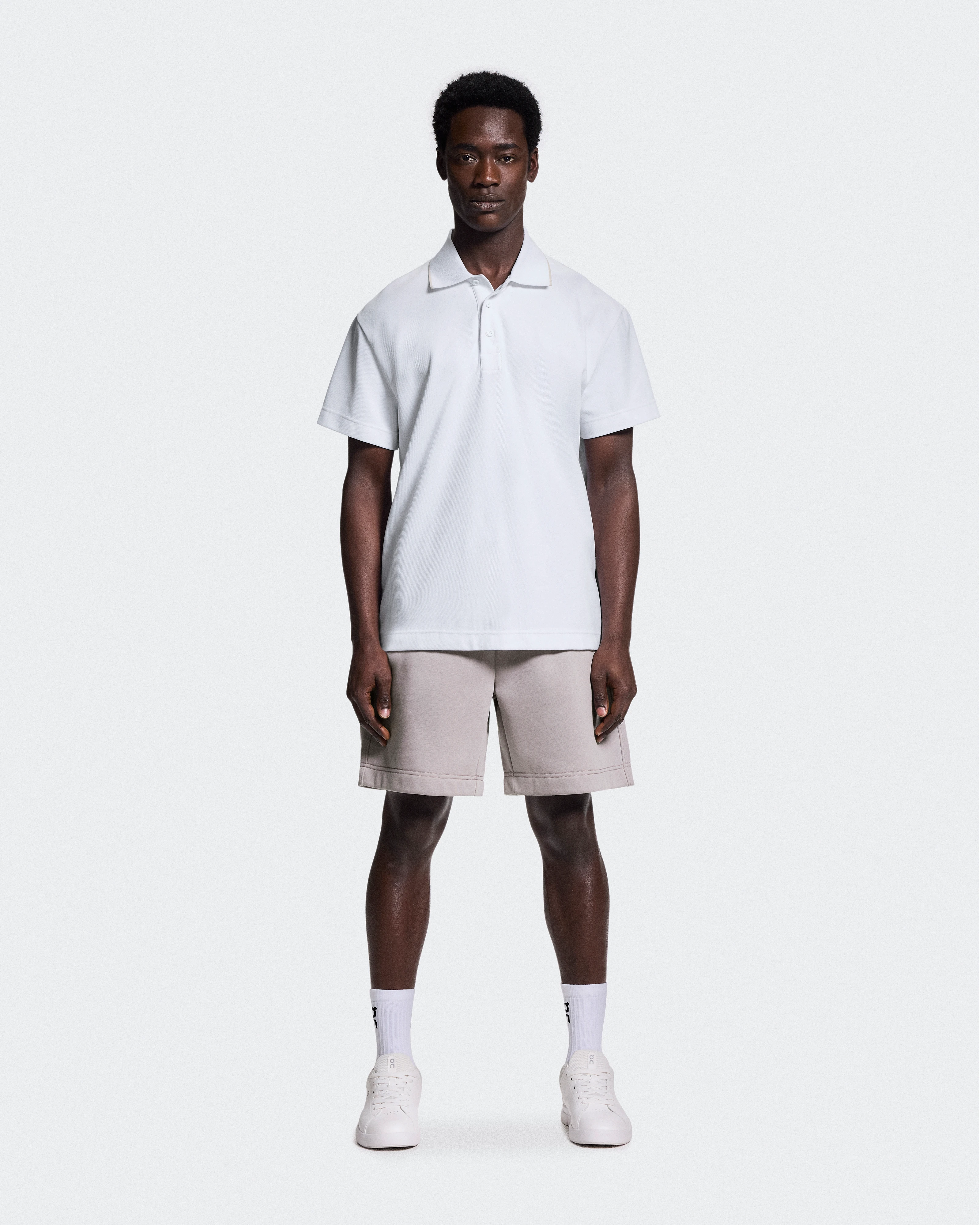 On Courtside Polo White & Sand Men Tops and t-shirts