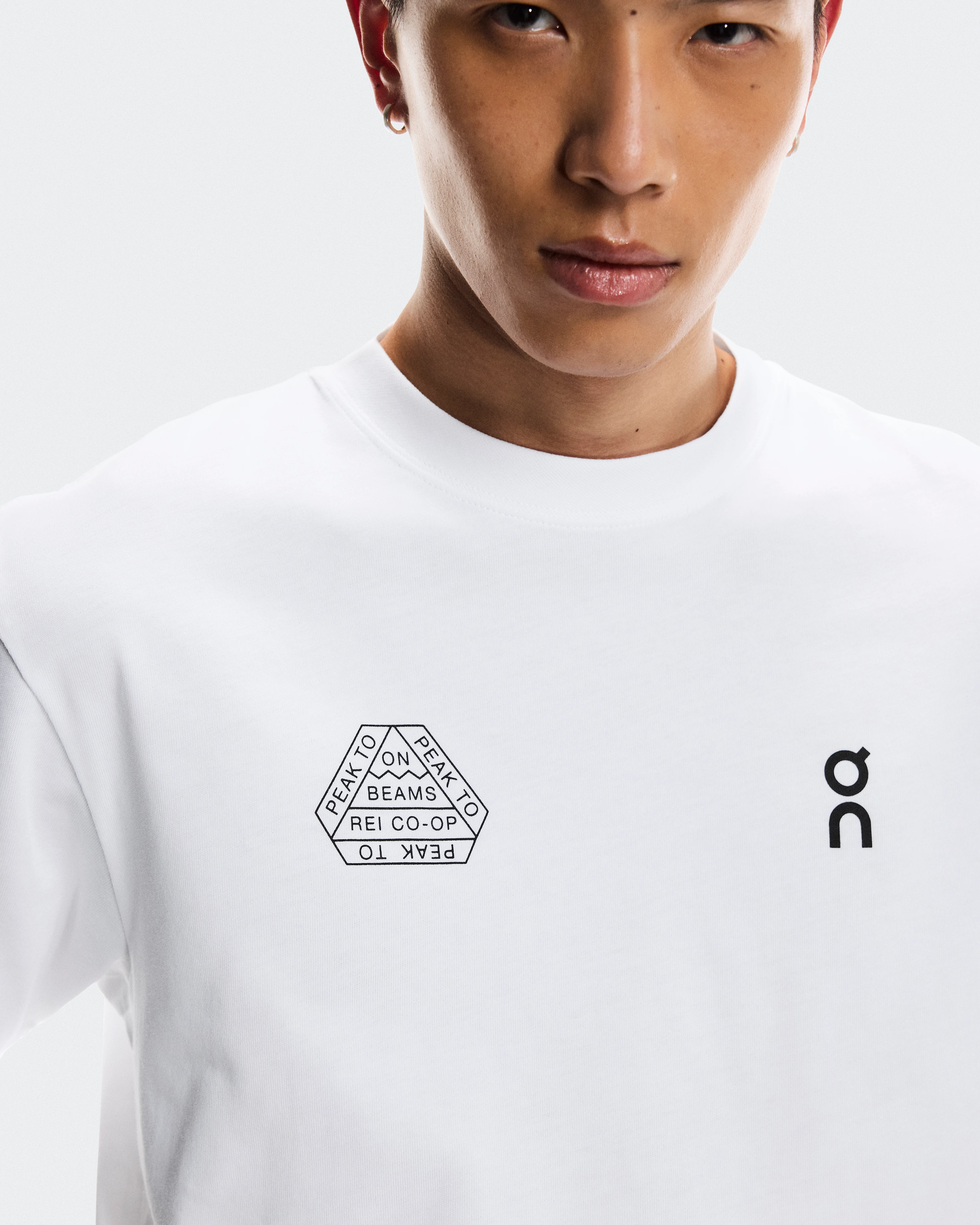 On Studio-T BEAMS REI White Unisex Tops and t-shirts