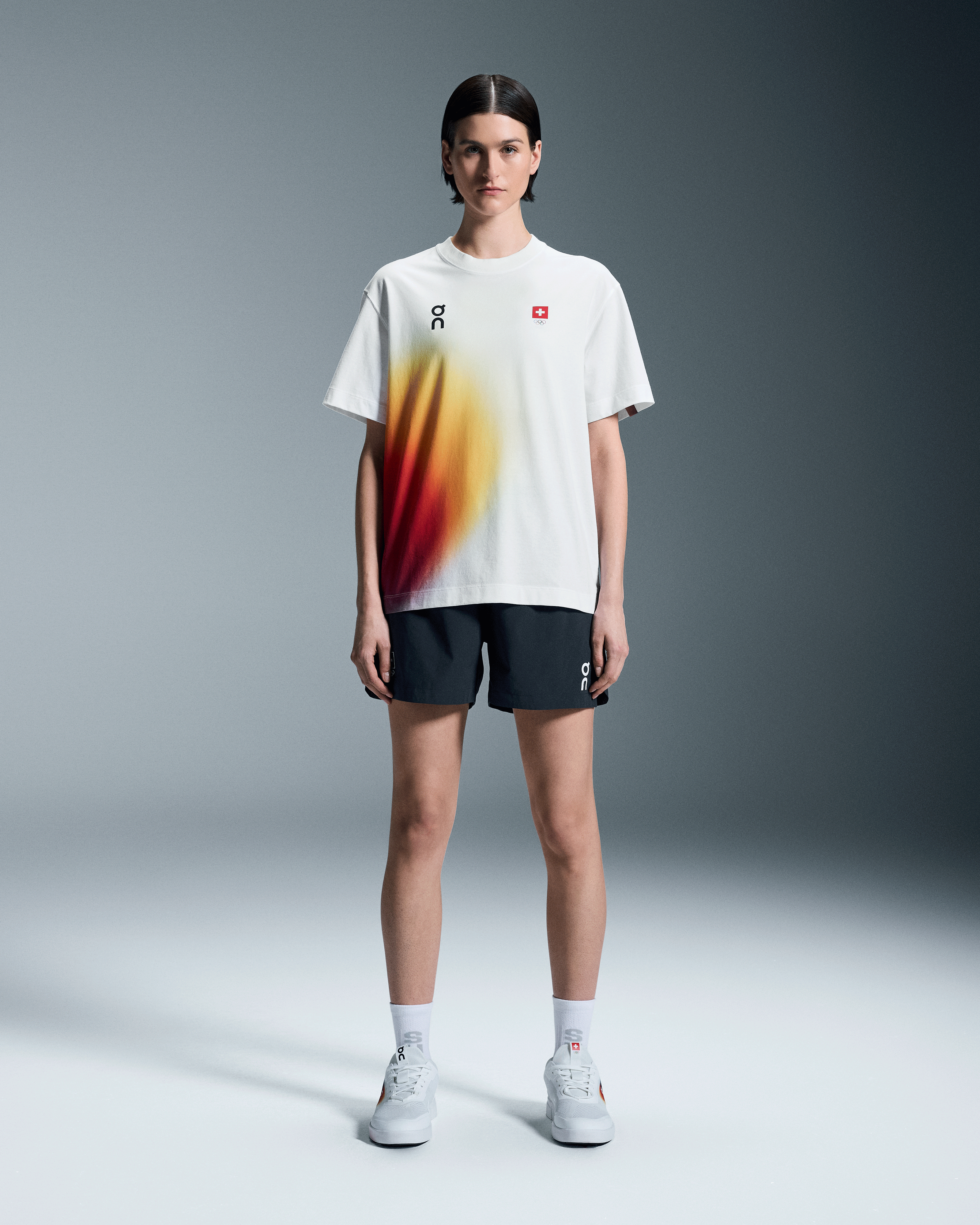 On Swiss Olympic Club-T Undyed-White & Limited Women Tops and t-shirts