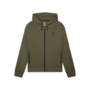 Focus Tech Zip Hoodie in Bark