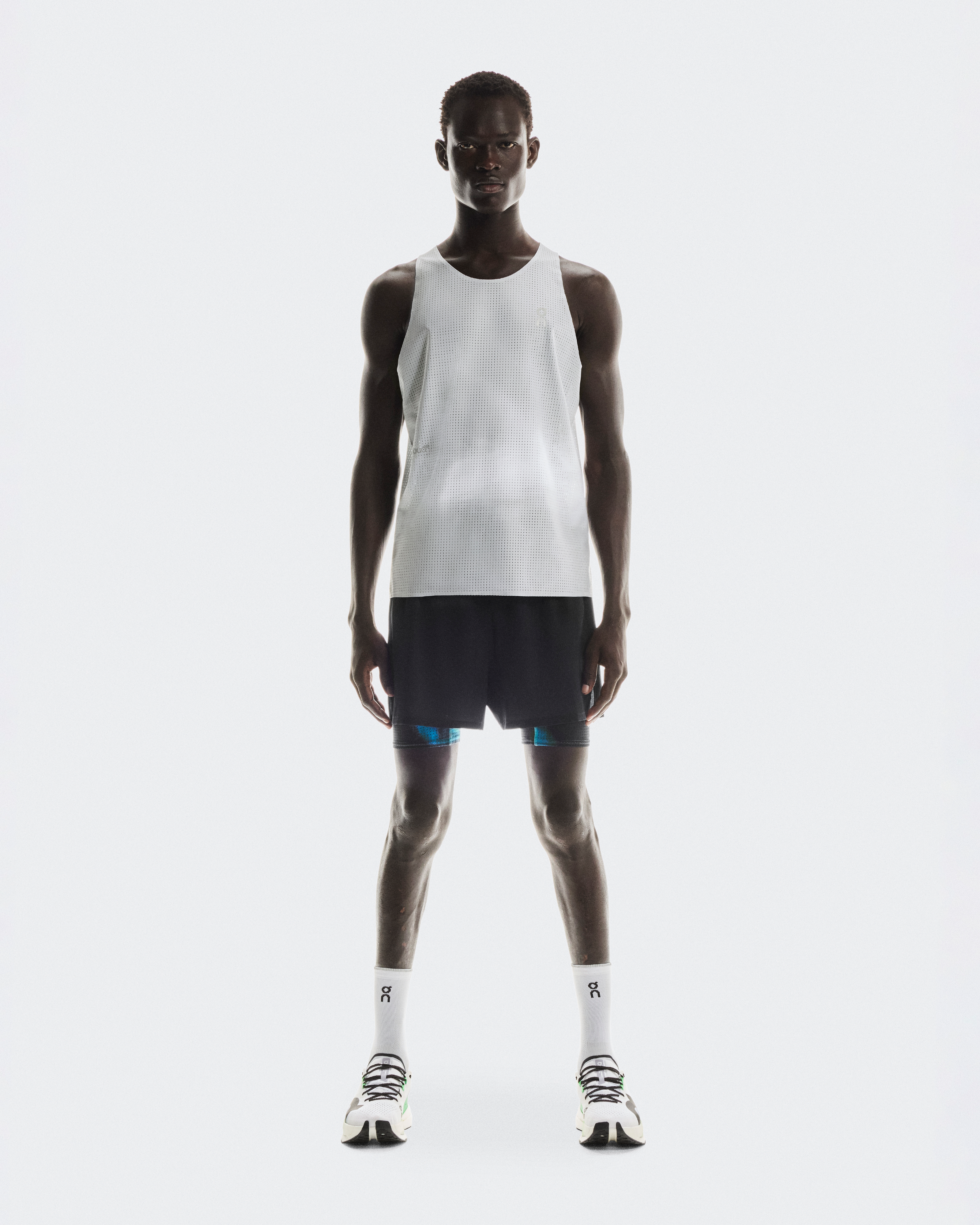On Pace Tank Top, Glacier | White, Men