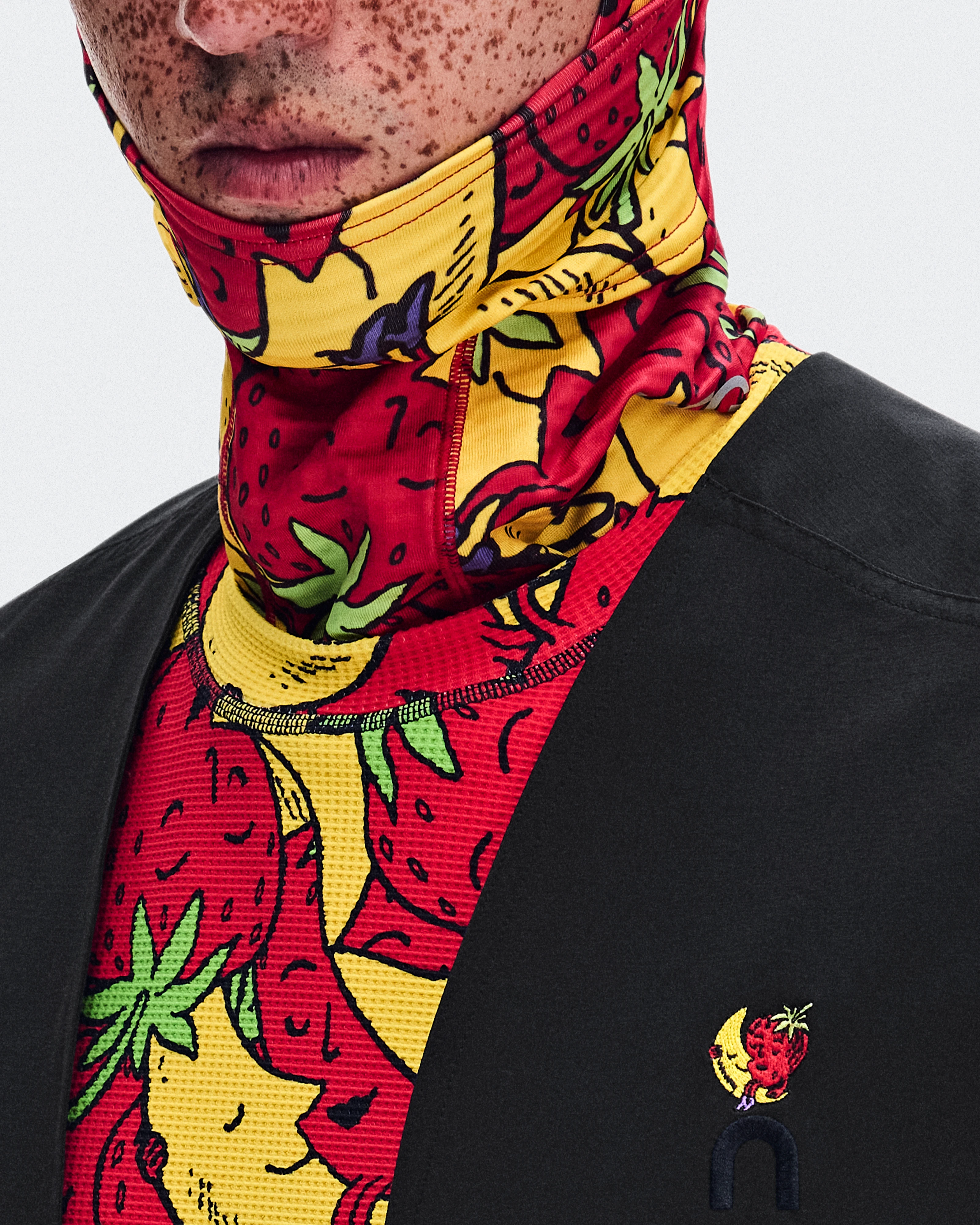 On Waffle Long-T SHG Dandelion & Red Unisex Maglie e magliette